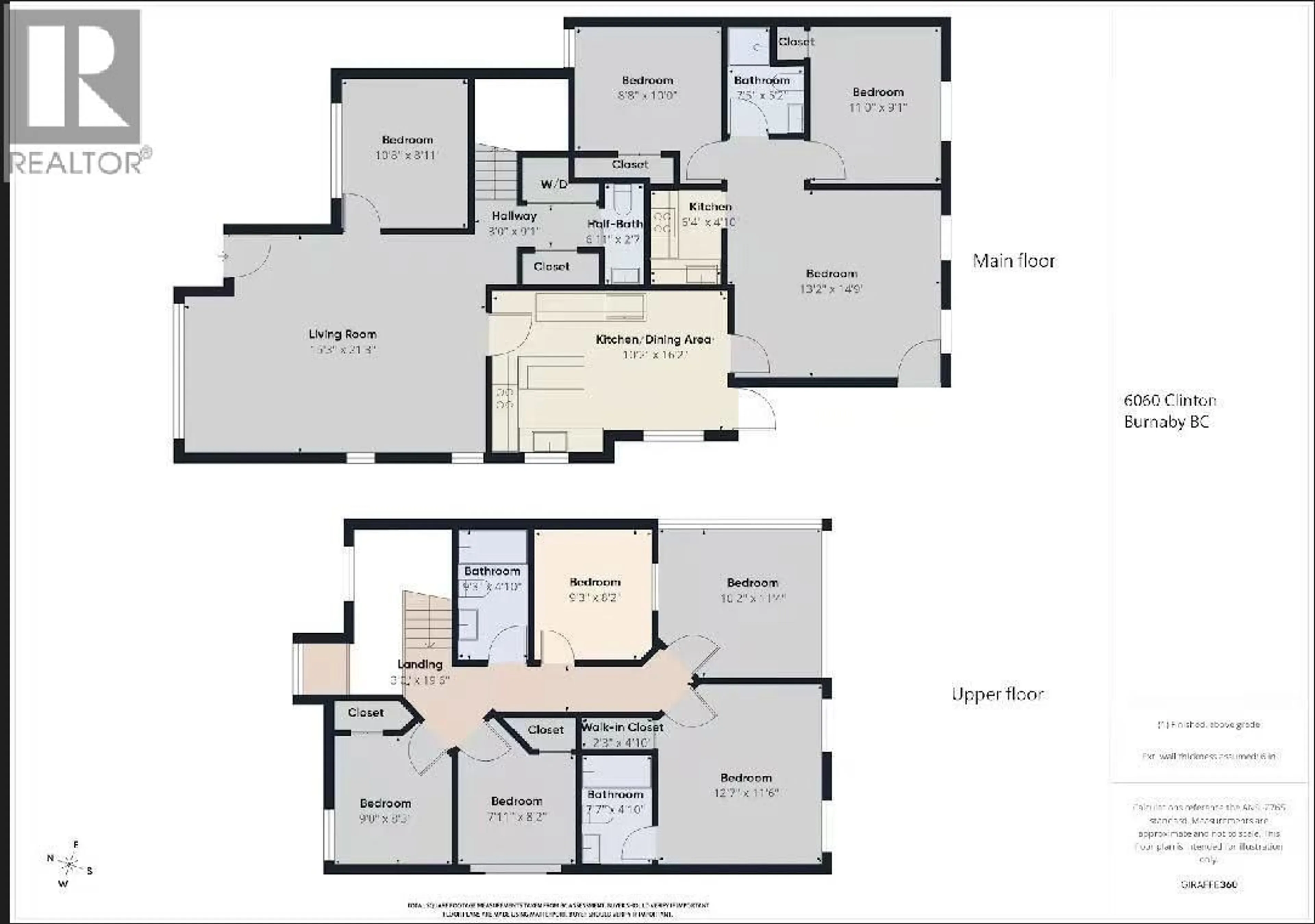Floor plan for 6060 CLINTON STREET, Burnaby British Columbia V5J2M5