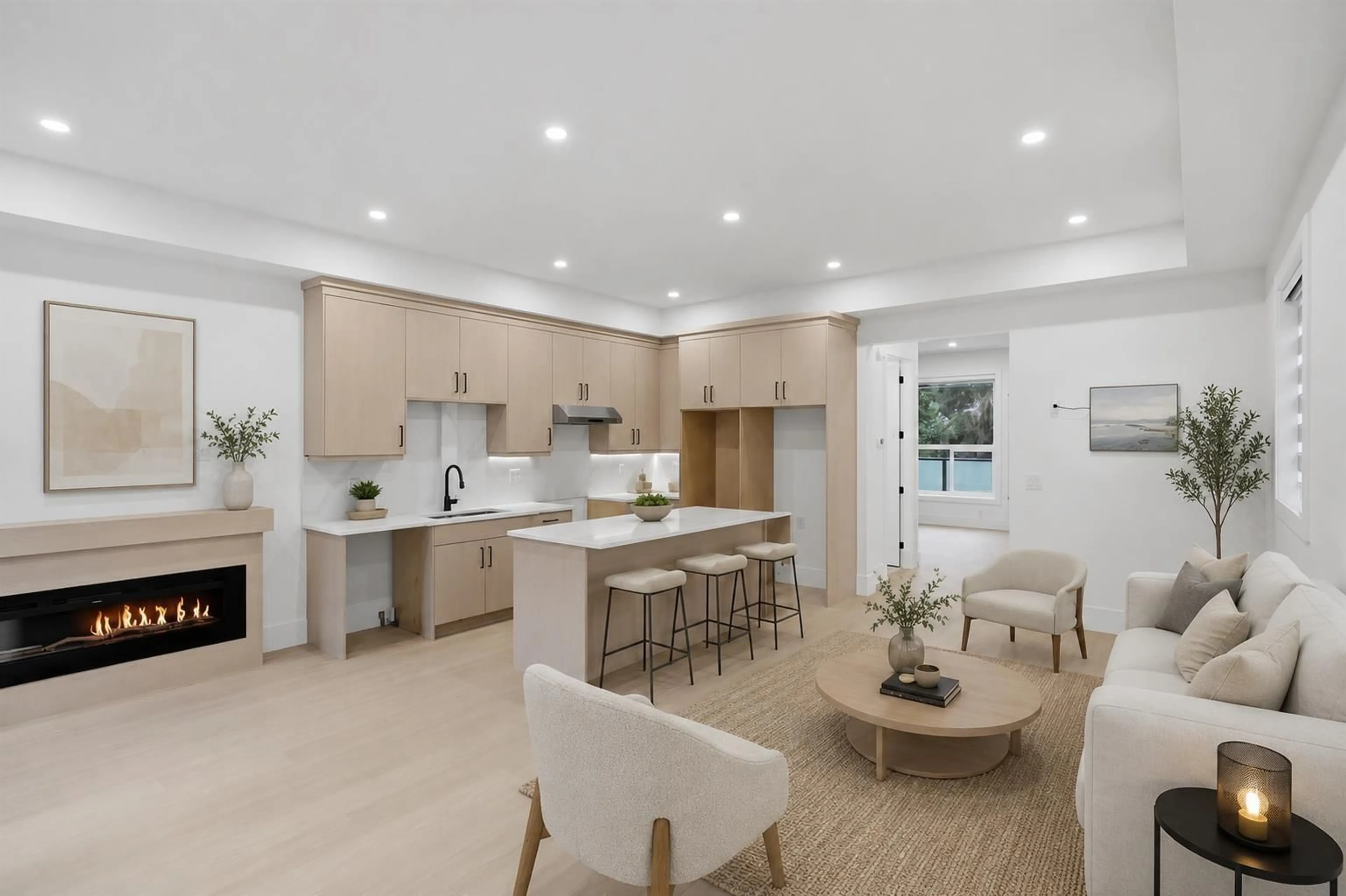 Open concept kitchen, ceramic/tile floor for 1 - 12873 MARINE DRIVE, Surrey British Columbia V4A1C8