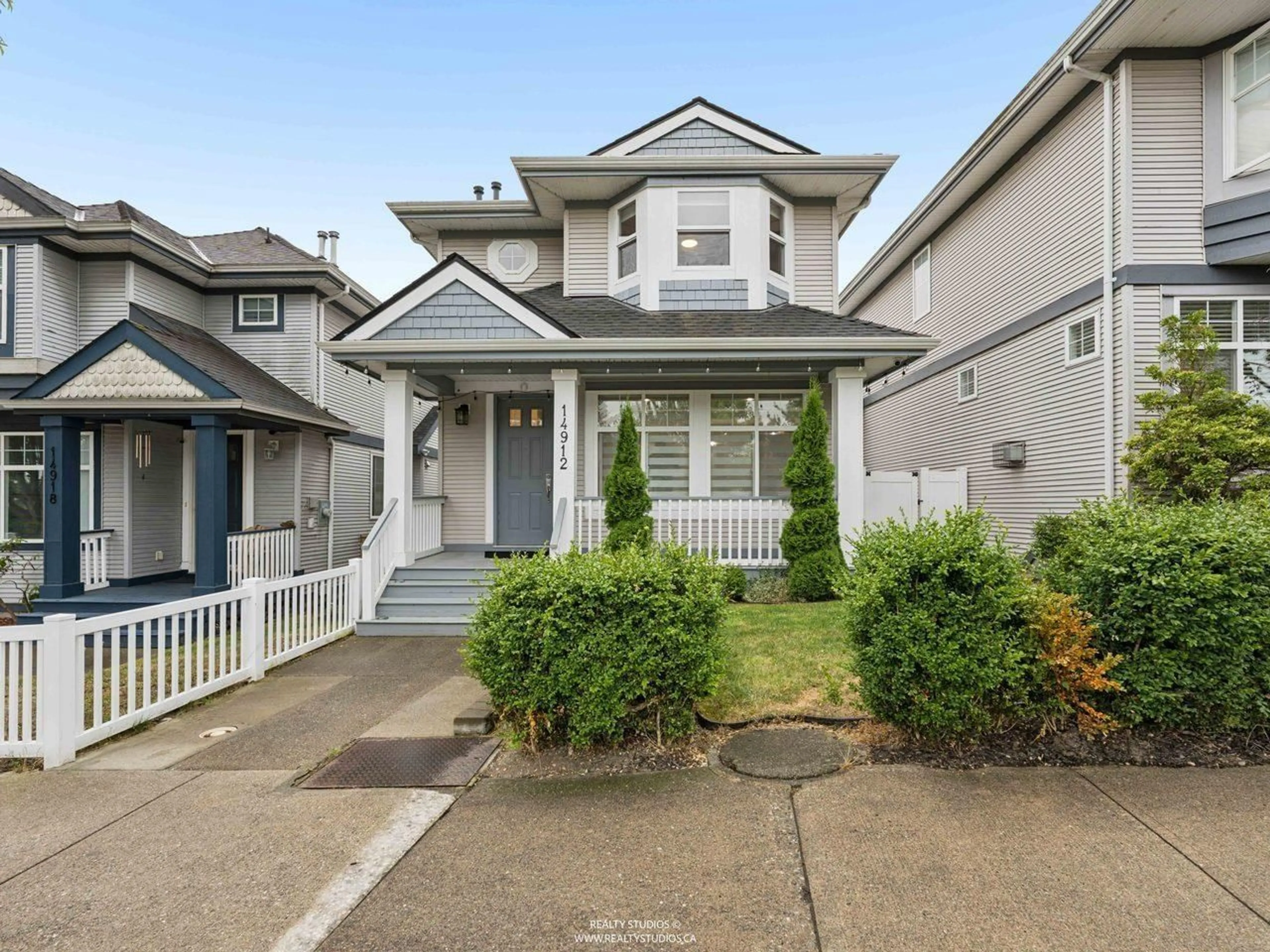 Home with vinyl exterior material, street for 14912 57 AVENUE, Surrey British Columbia V3S8W3