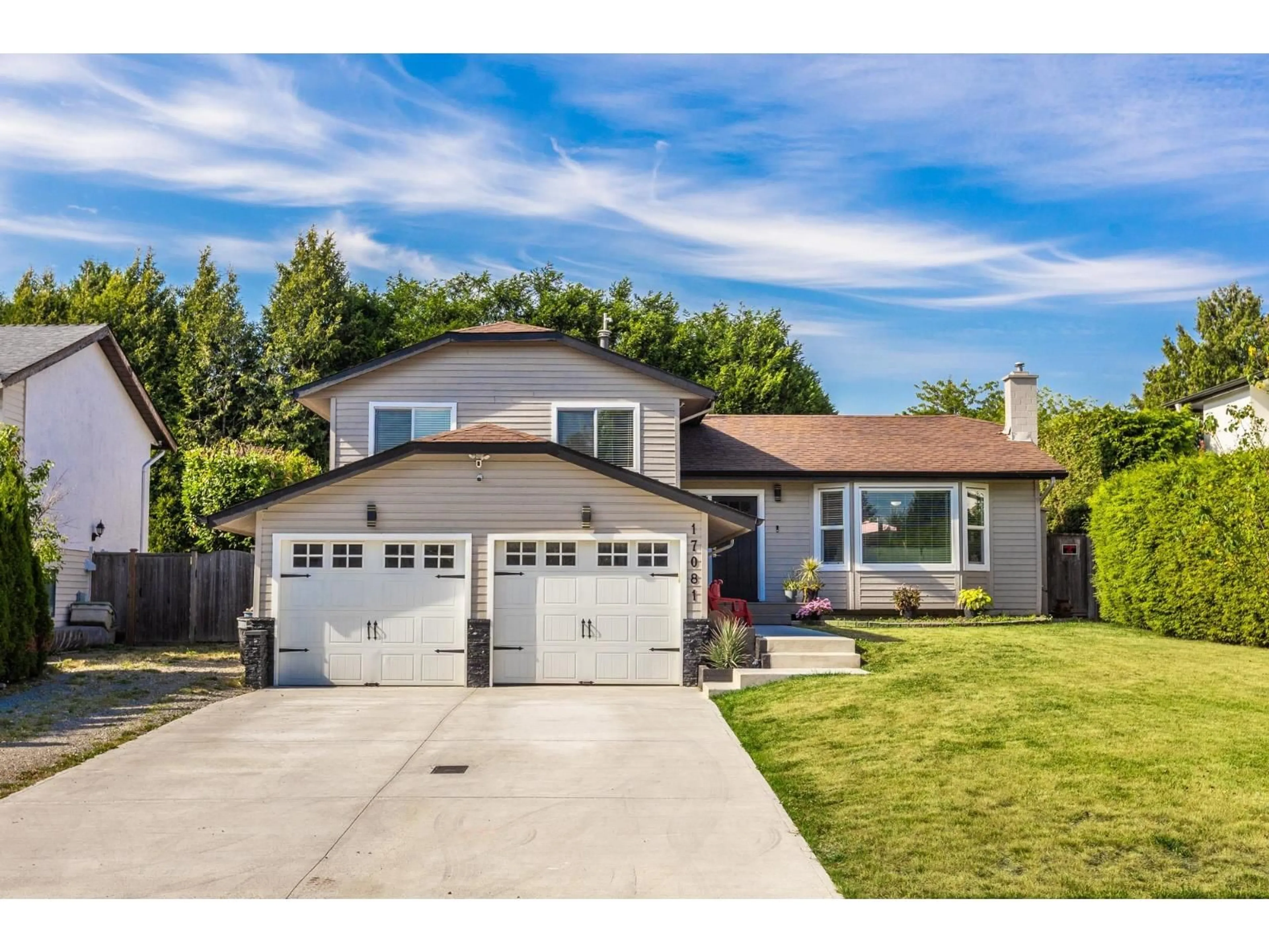Home with vinyl exterior material, street for 17081 60A AVENUE, Surrey British Columbia V3S6A7