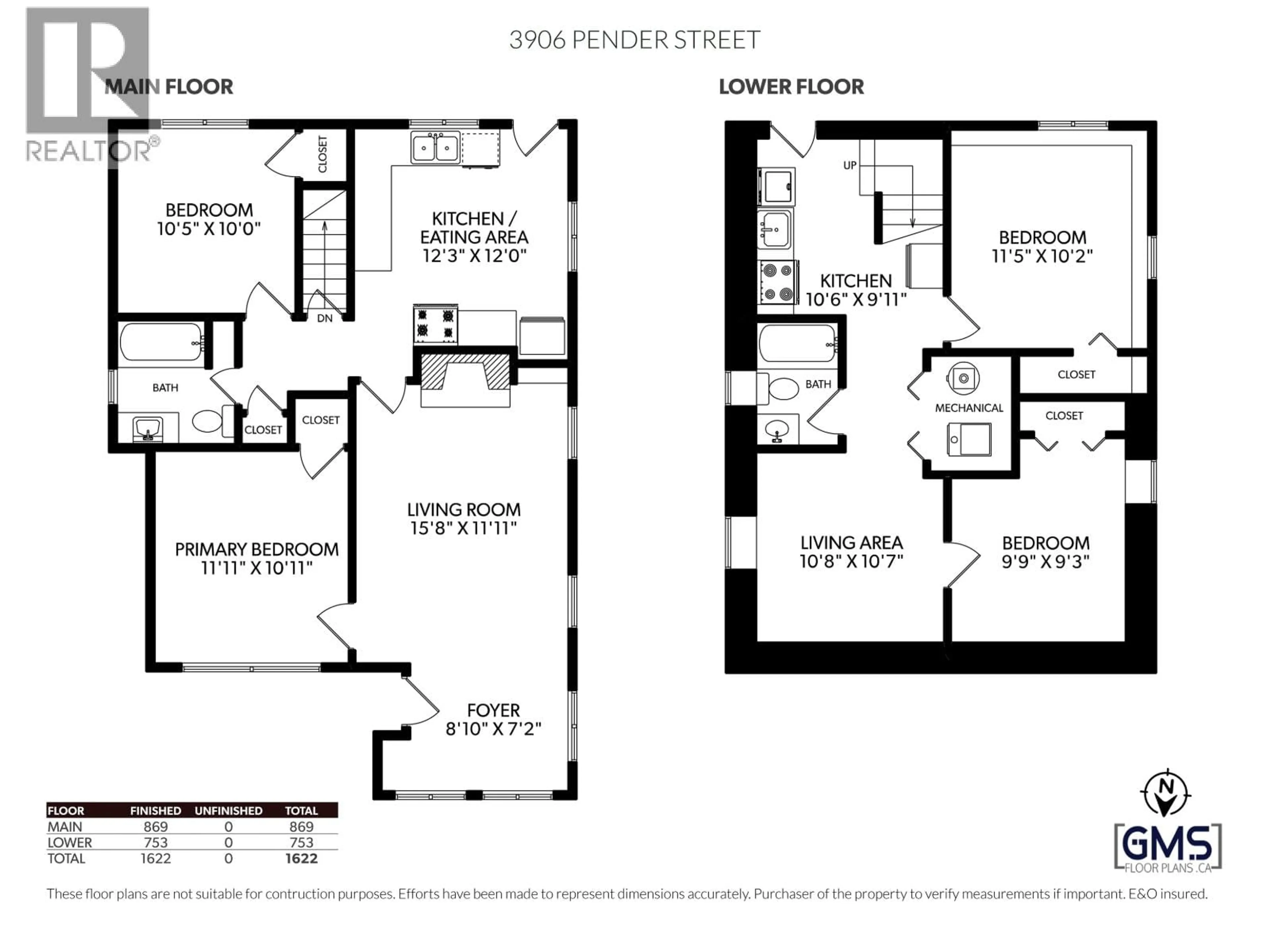 Floor plan for 3906 PENDER STREET, Burnaby British Columbia V5C2L6