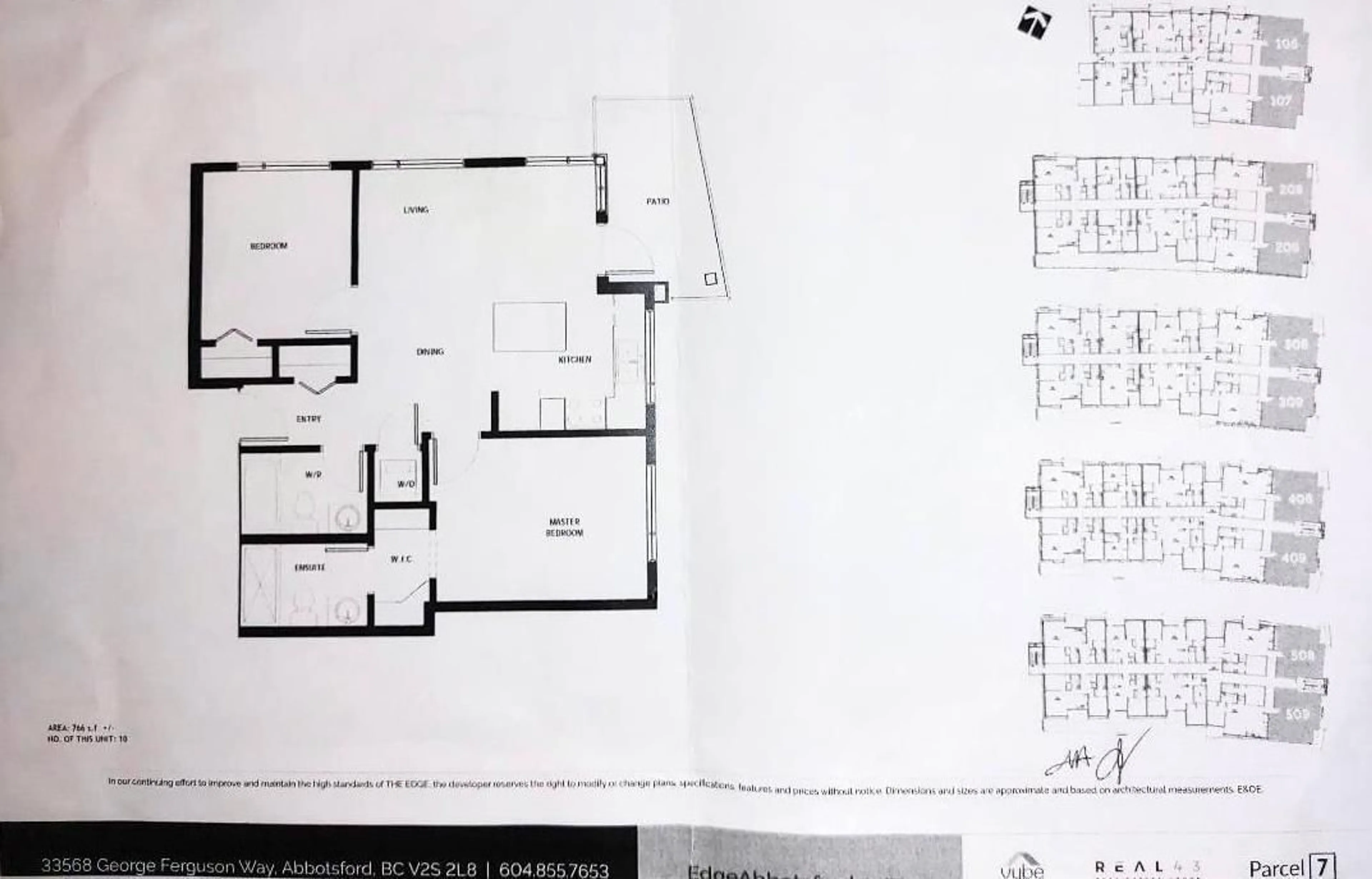 Floor plan for 106 - 33568 GEORGE FERGUSON WAY, Abbotsford British Columbia V2S2L8