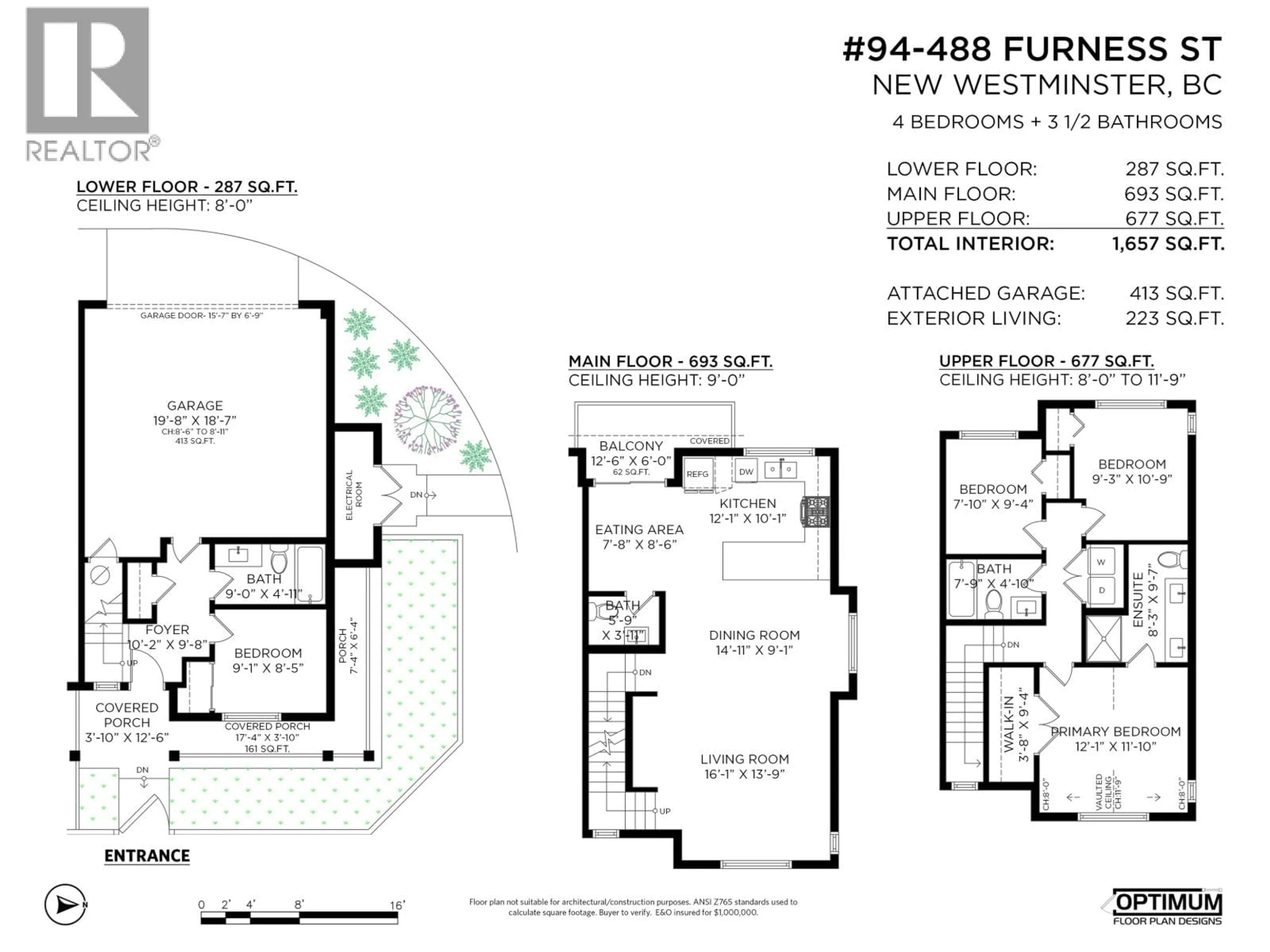 Floor plan for 94 - 488 FURNESS STREET, New Westminster British Columbia V3M0M1