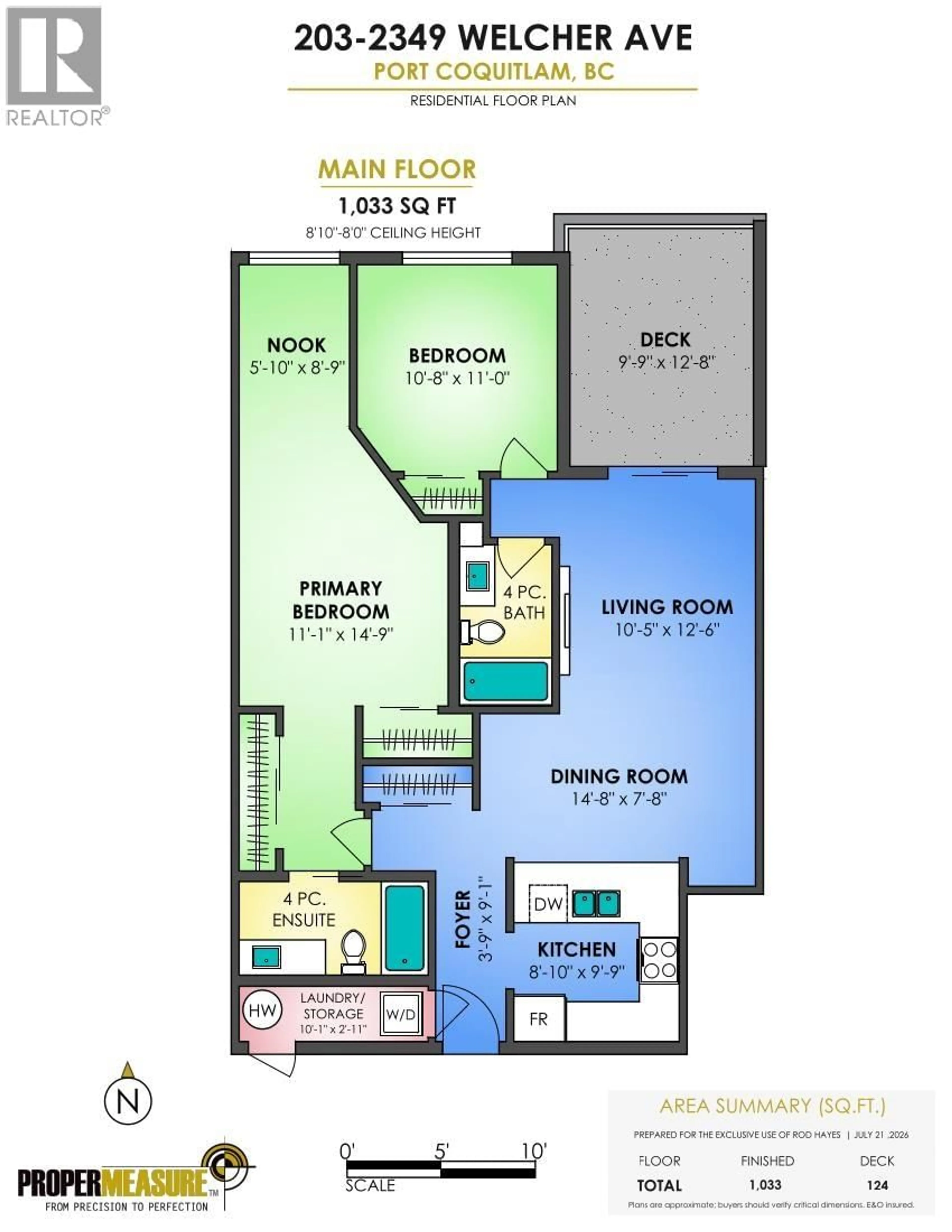 Floor plan for 203 - 2349 WELCHER AVENUE, Port Coquitlam British Columbia V3C1X6