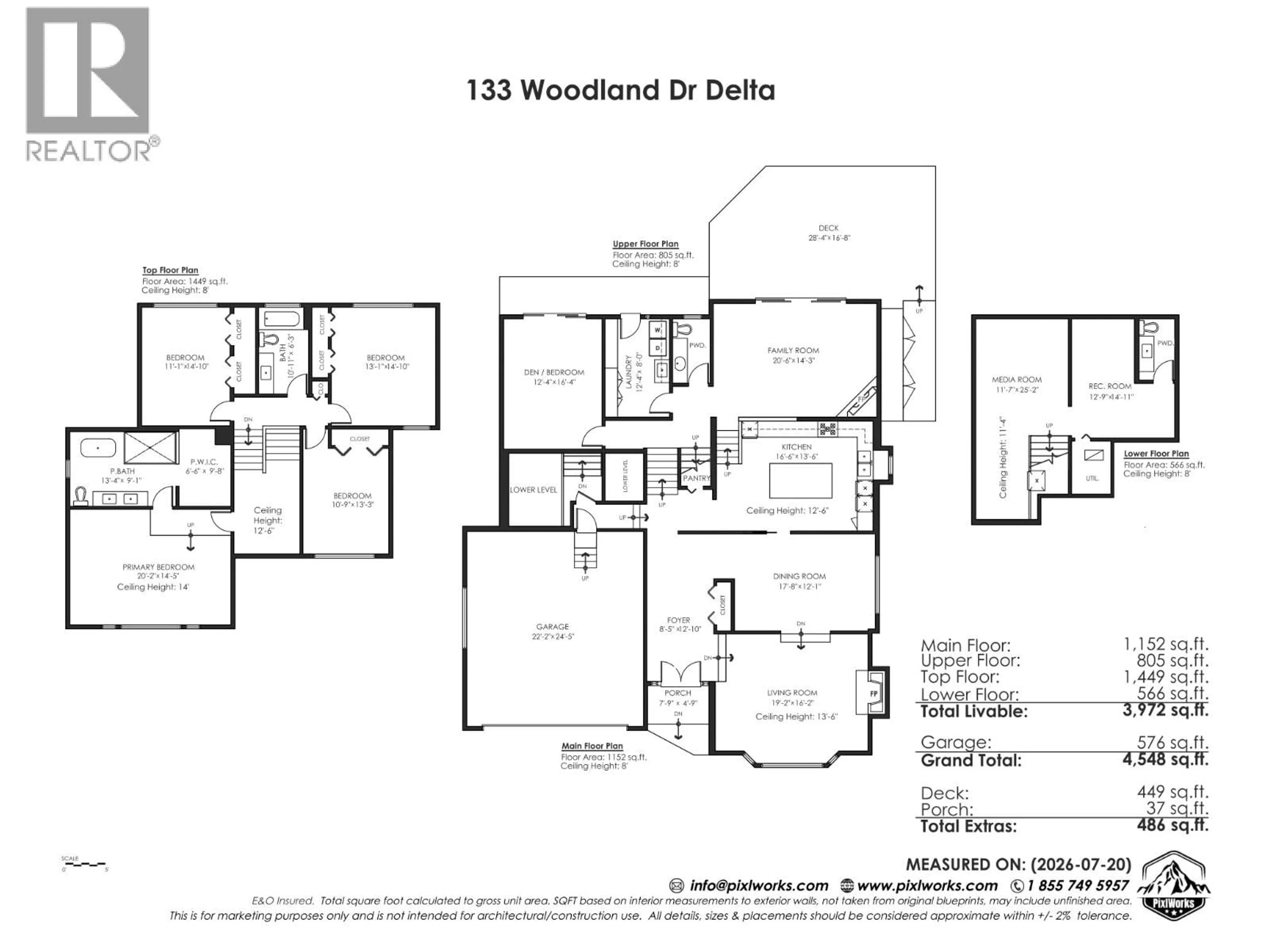 Floor plan for 133 WOODLAND DRIVE, Delta British Columbia V4L2H7