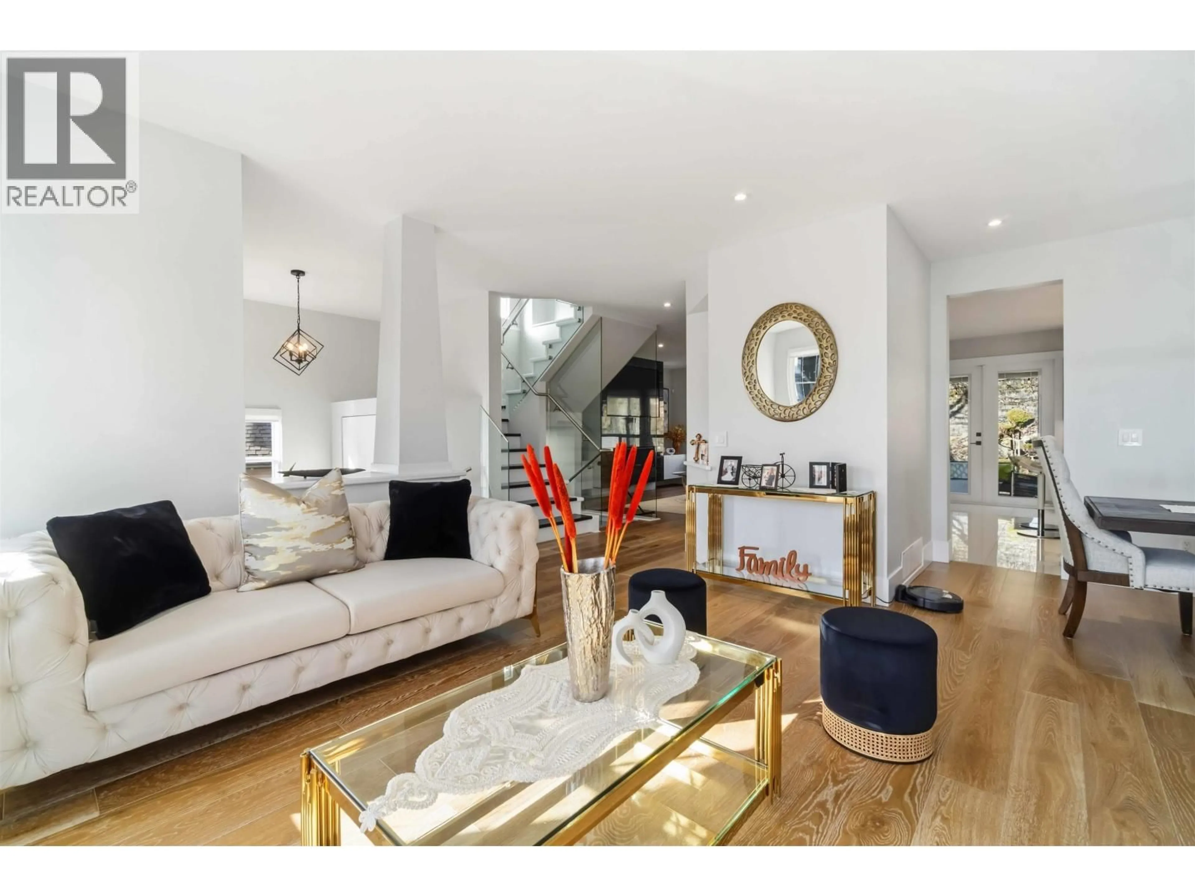 Living room with furniture, wood/laminate floor for 108 SYCAMORE DRIVE, Port Moody British Columbia V3H0A8