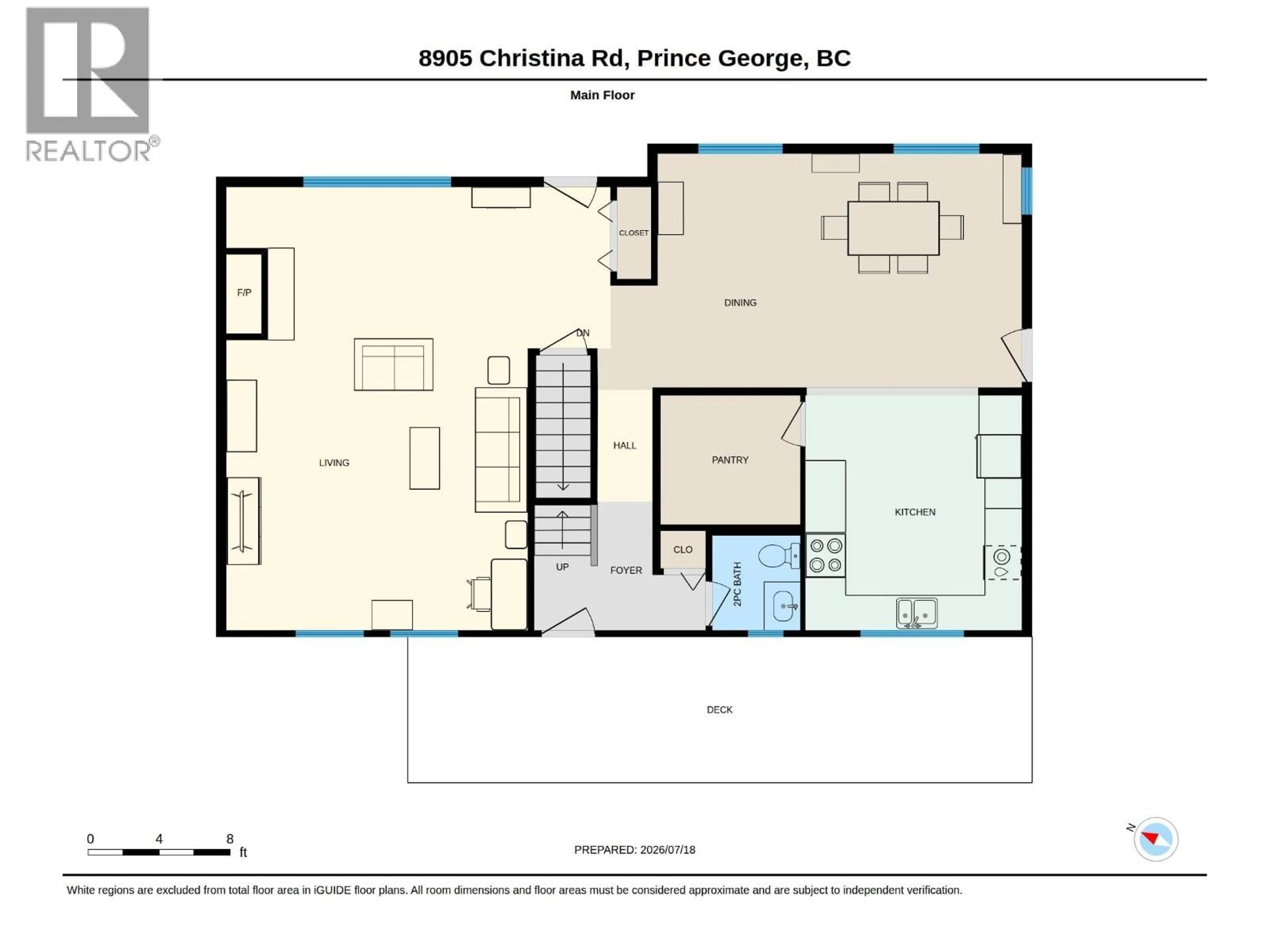 Floor plan for 8905 CHRISTINA ROAD, Prince George British Columbia V2K5J4