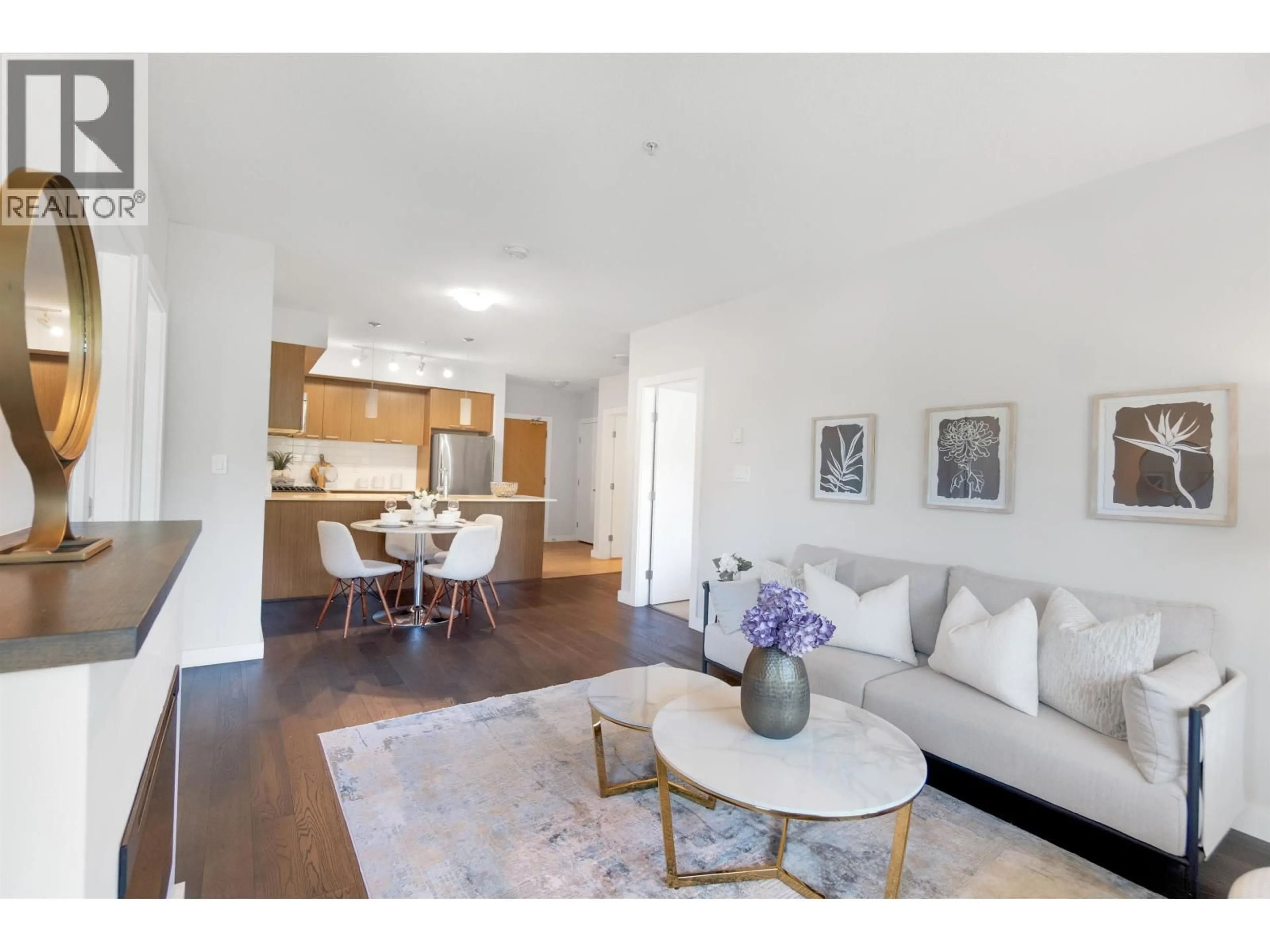 Living room with furniture, wood/laminate floor for 319 - 1330 MARINE DRIVE, North Vancouver British Columbia V7P1T4