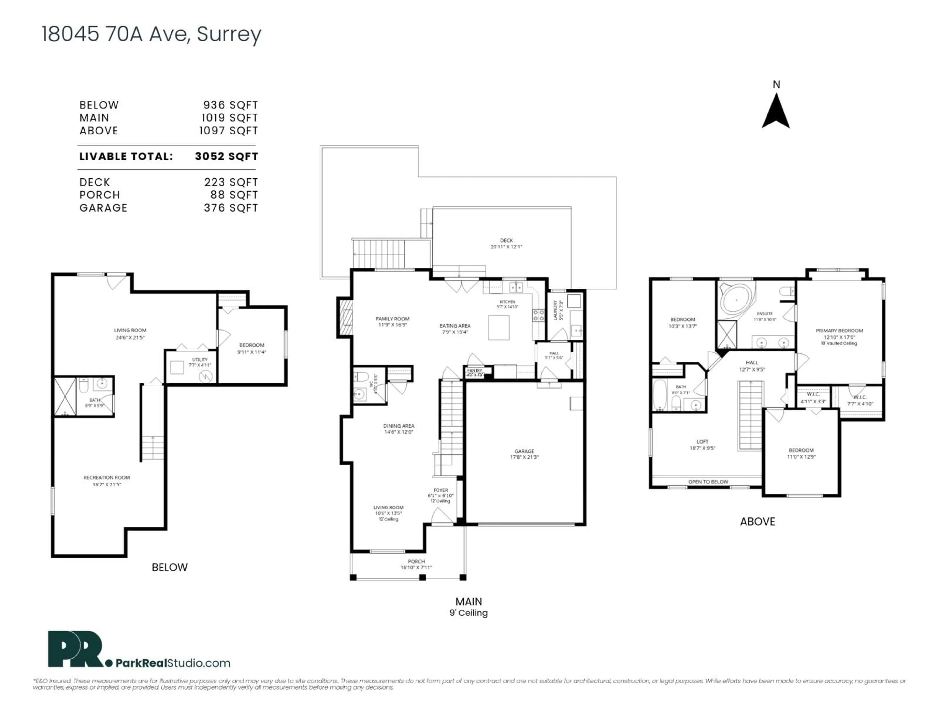 Floor plan for 18045 70A AVENUE, Surrey British Columbia V3S7C5
