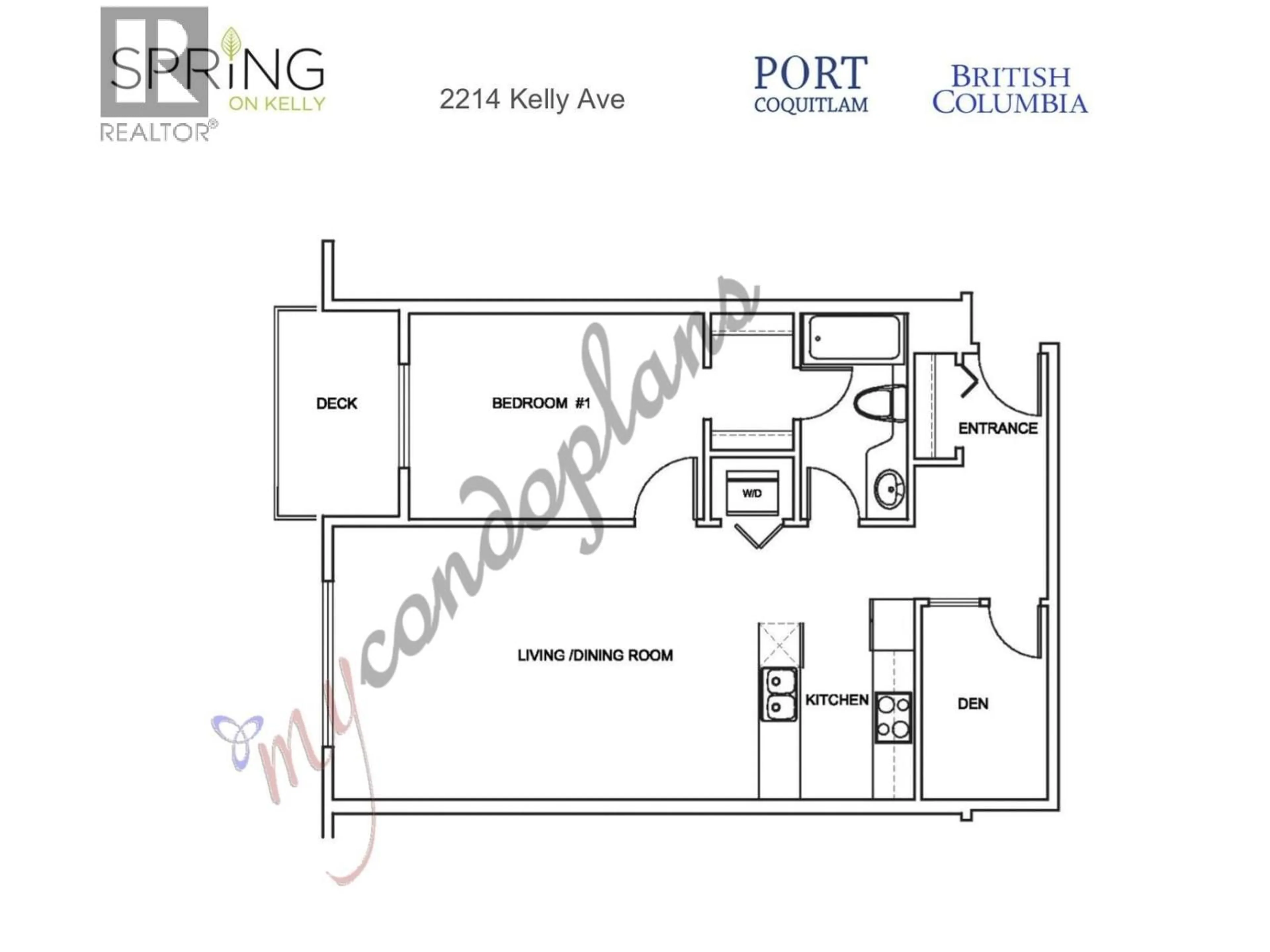Floor plan for 201 - 2214 KELLY AVENUE, Port Coquitlam British Columbia V3C0E5