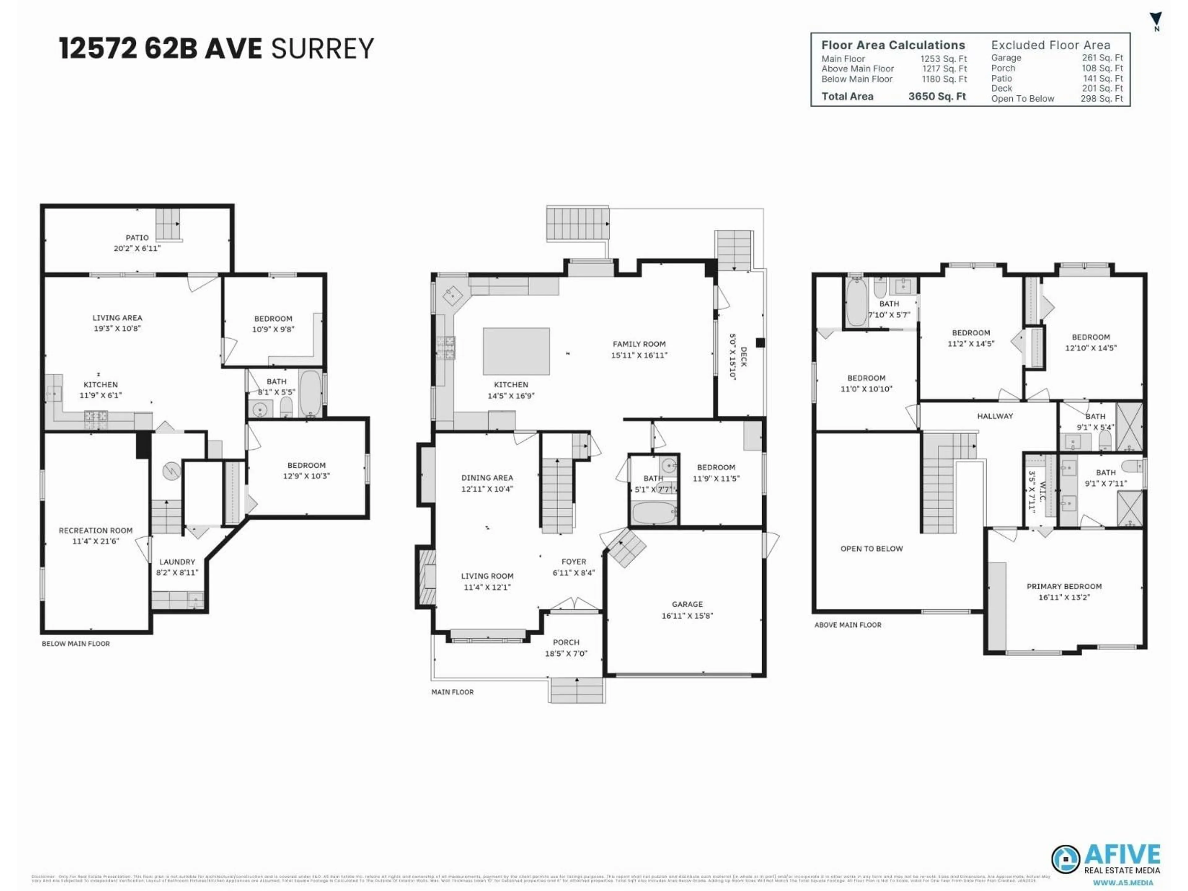 Floor plan for 12572 62B AVENUE, Surrey British Columbia V3X3M9