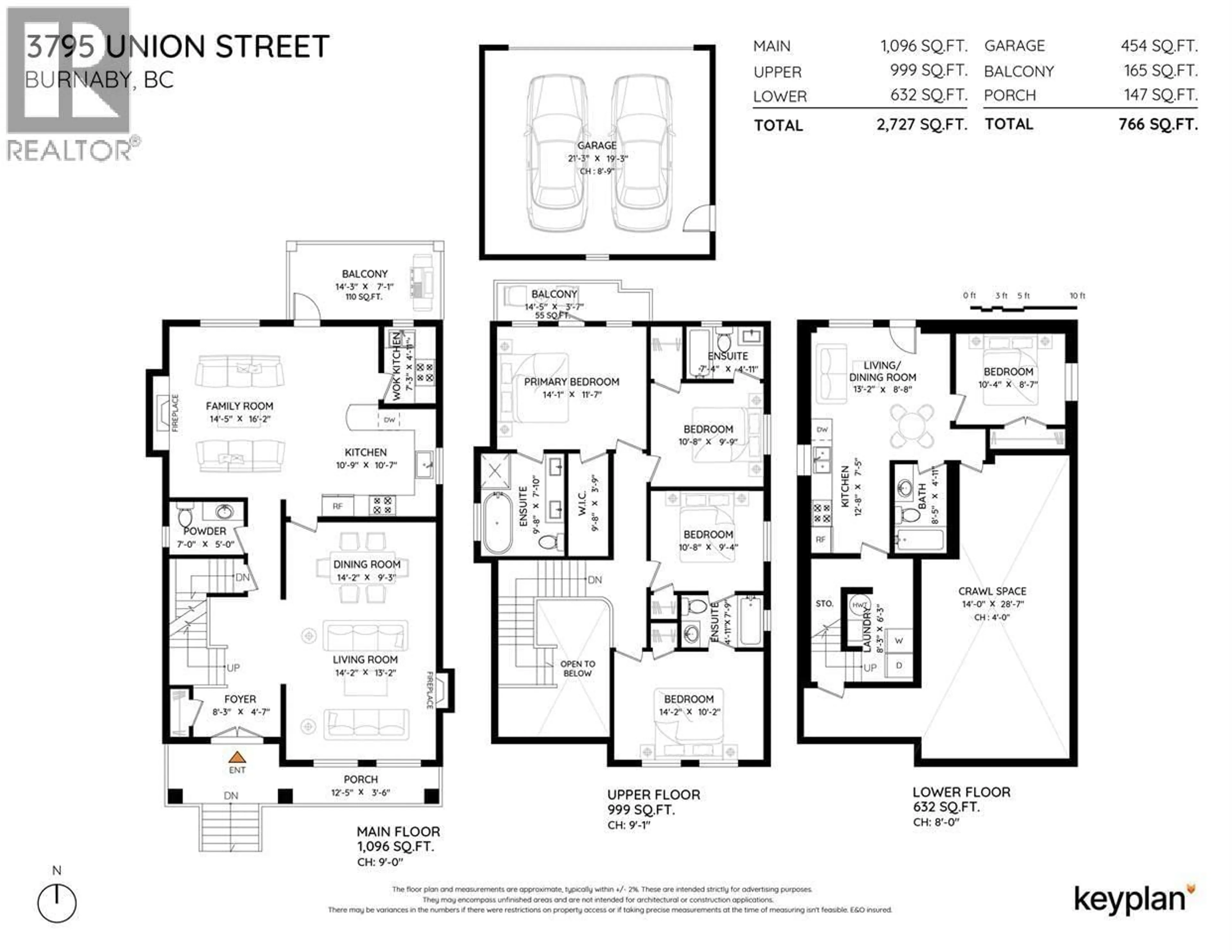 Floor plan for 3795 UNION STREET, Burnaby British Columbia V5C2W2