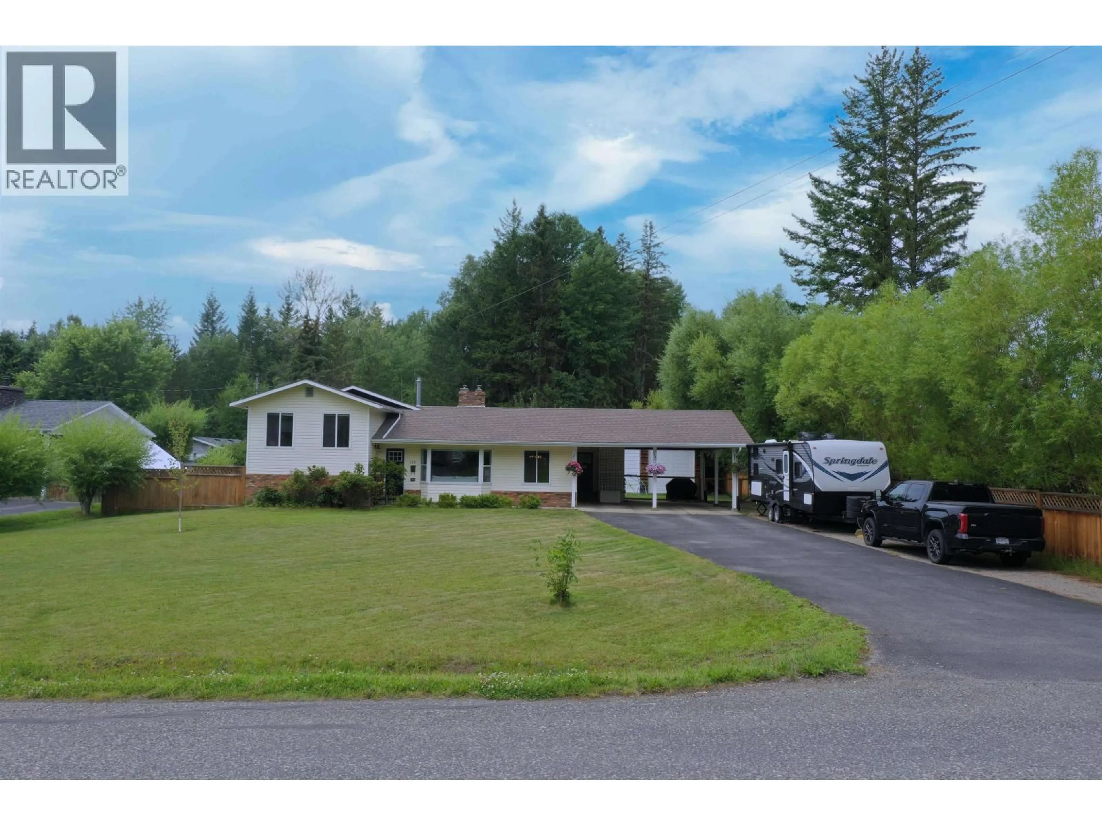 A pic from outside/outdoor area/front of a property/back of a property/a pic from drone, mountain view for 115 BREARS ROAD, Quesnel British Columbia V2J4G3