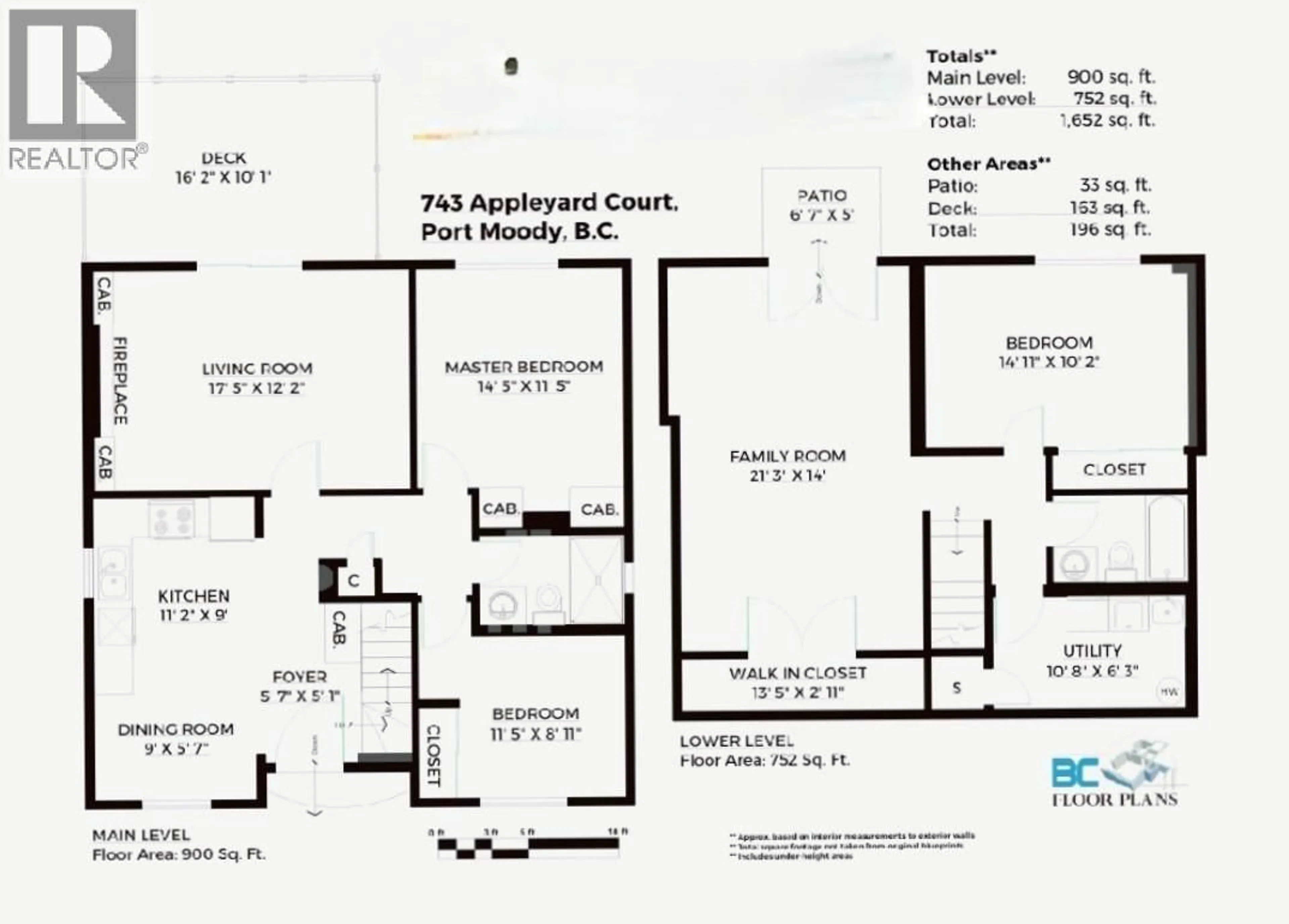 Floor plan for 743 APPLEYARD COURT, Port Moody British Columbia V3H3X1