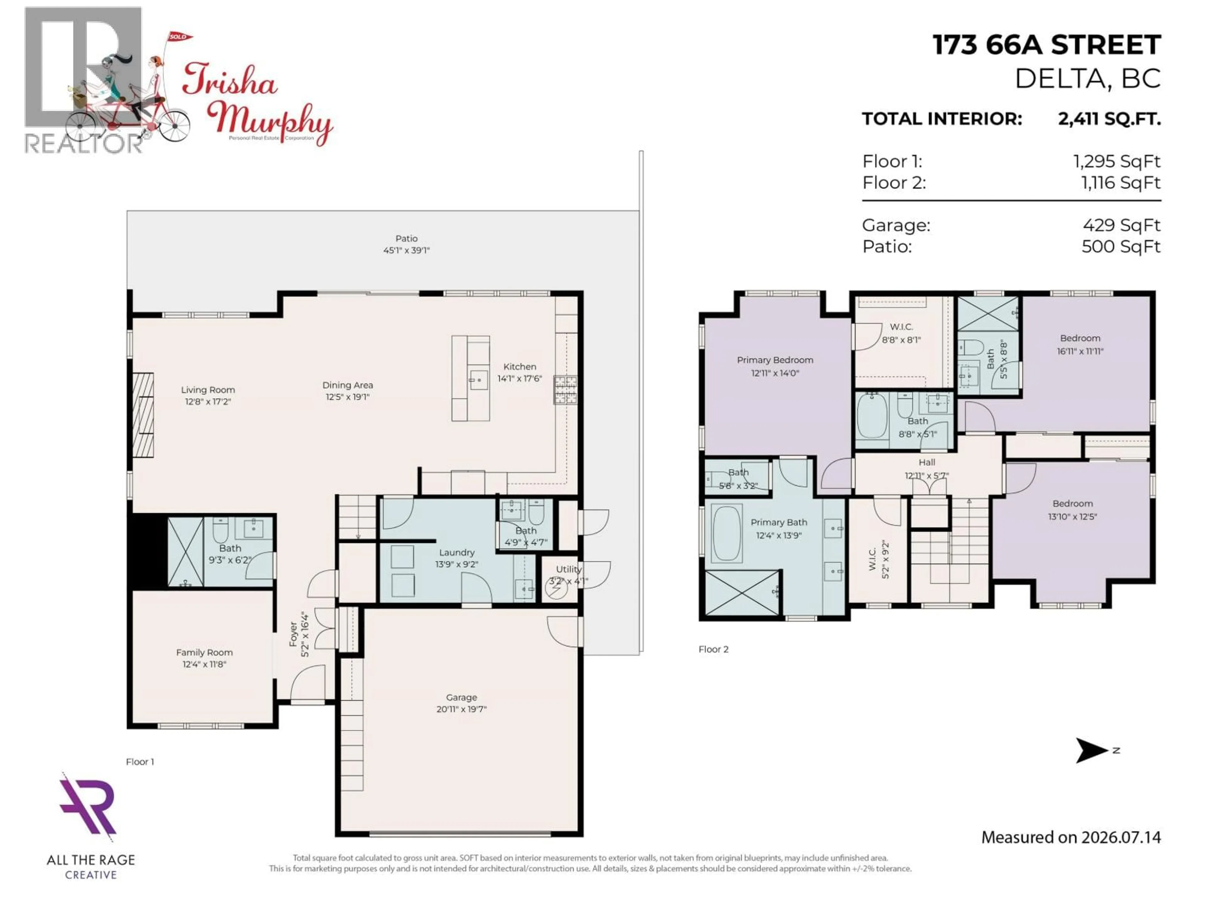 Floor plan for 173 66A STREET, Delta British Columbia V4L1M6