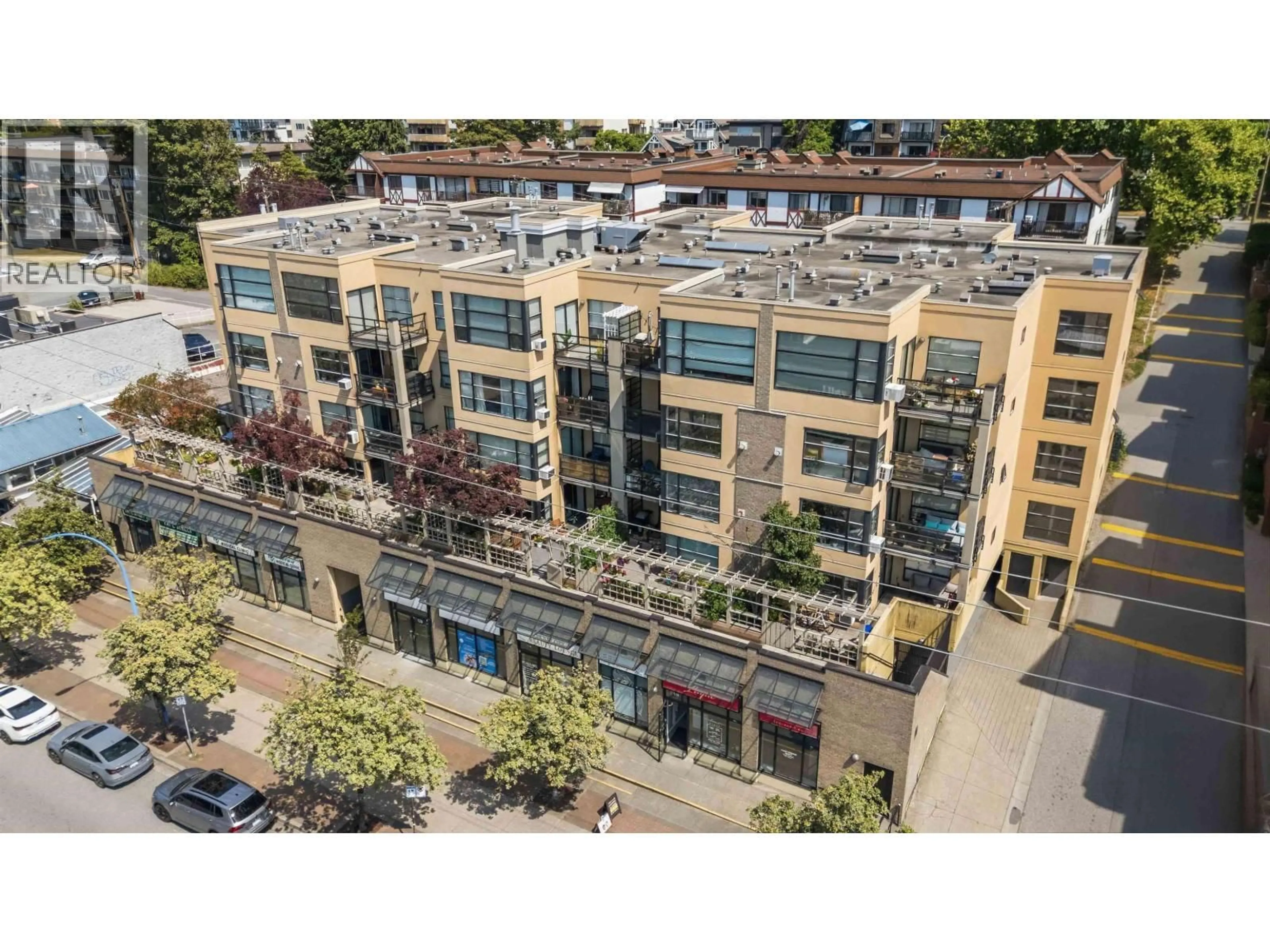 A pic from outside/outdoor area/front of a property/back of a property/a pic from drone, building for 305 - 124 3RD STREET, North Vancouver British Columbia V7M1E8