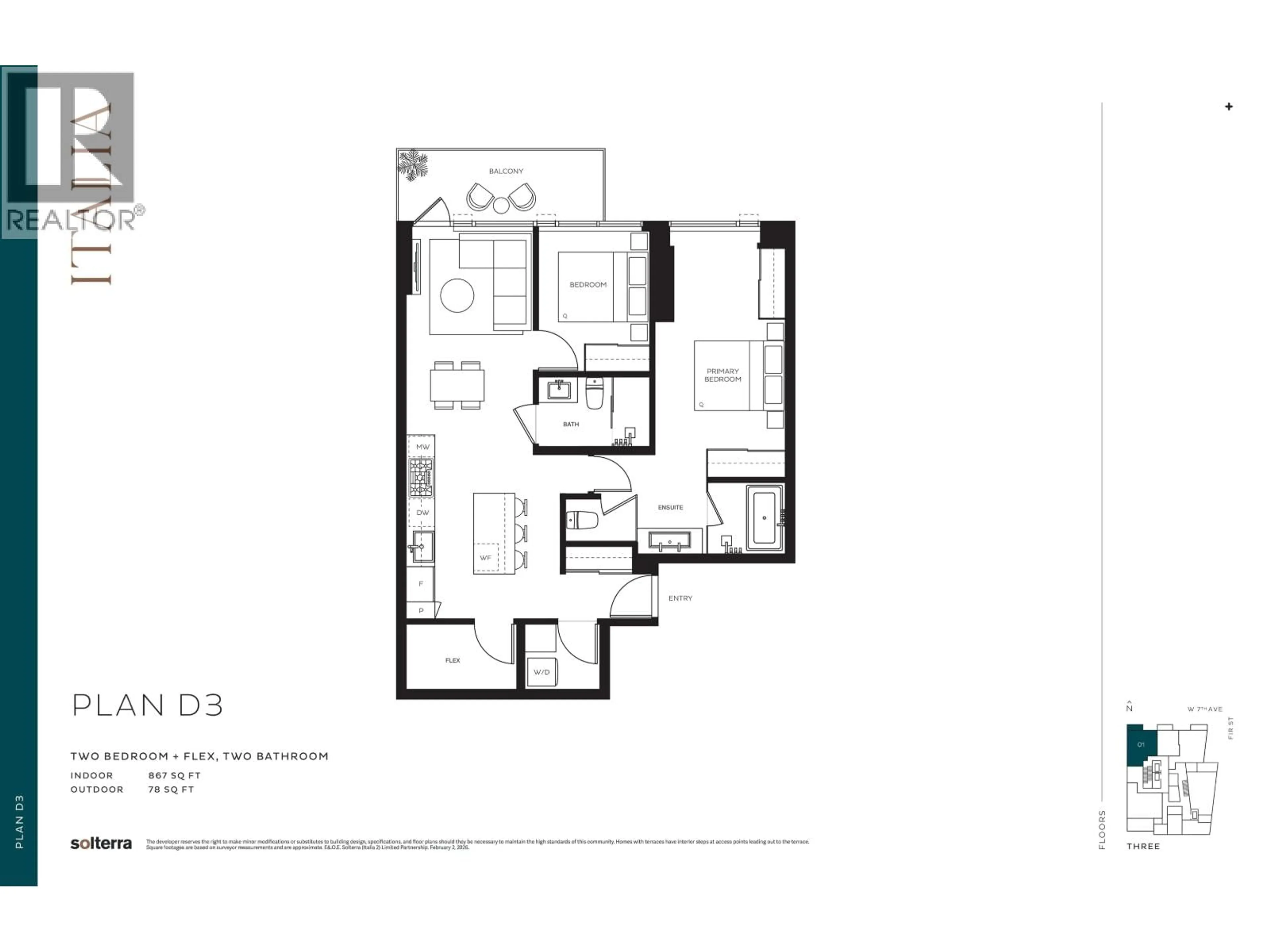 Floor plan for 301 - 2323 FIR STREET, Vancouver British Columbia V6J1S5