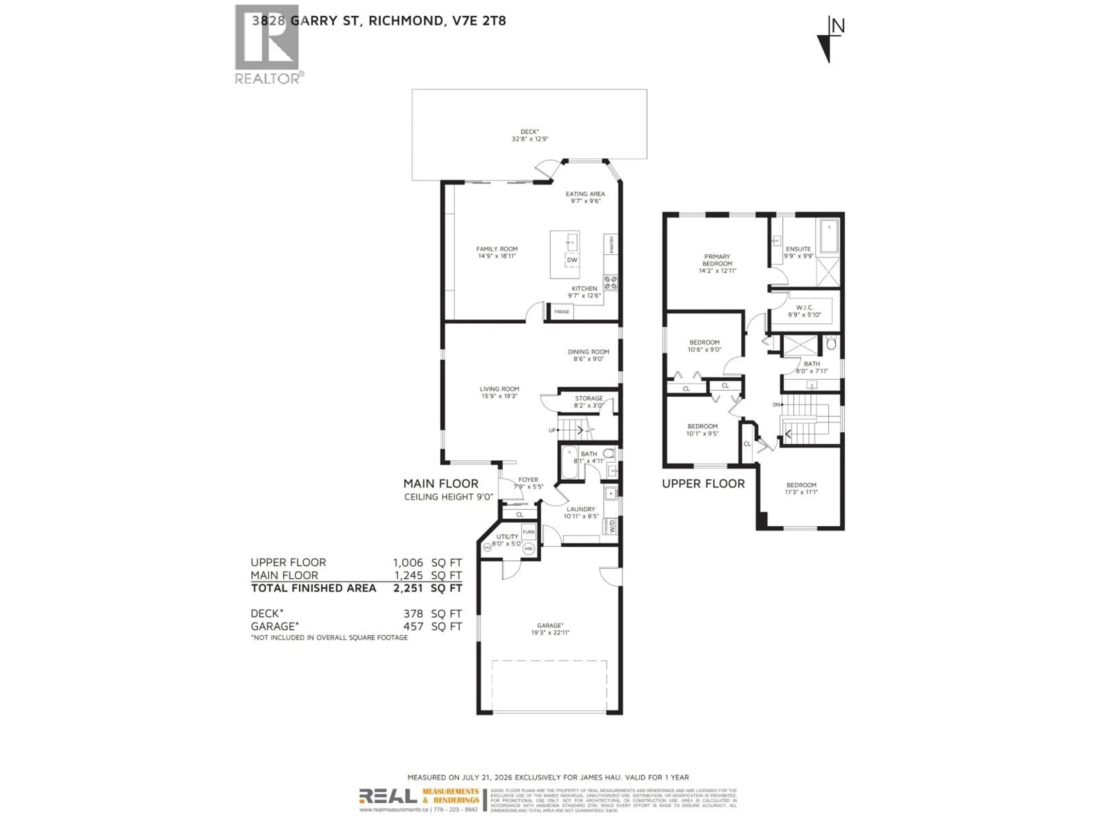 Floor plan for 3828 GARRY STREET, Richmond British Columbia V7E2T8