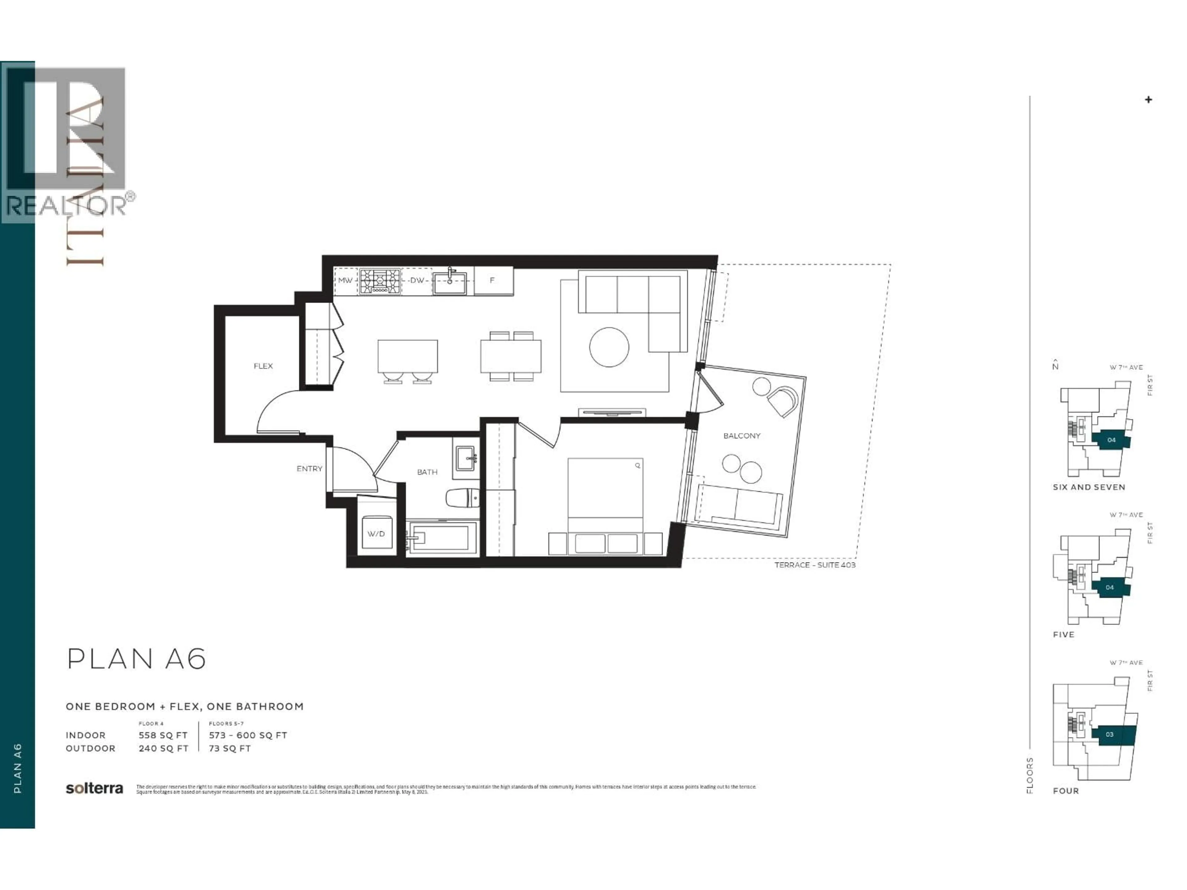 Floor plan for 402 - 2323 FIR STREET, Vancouver British Columbia V6J1S5