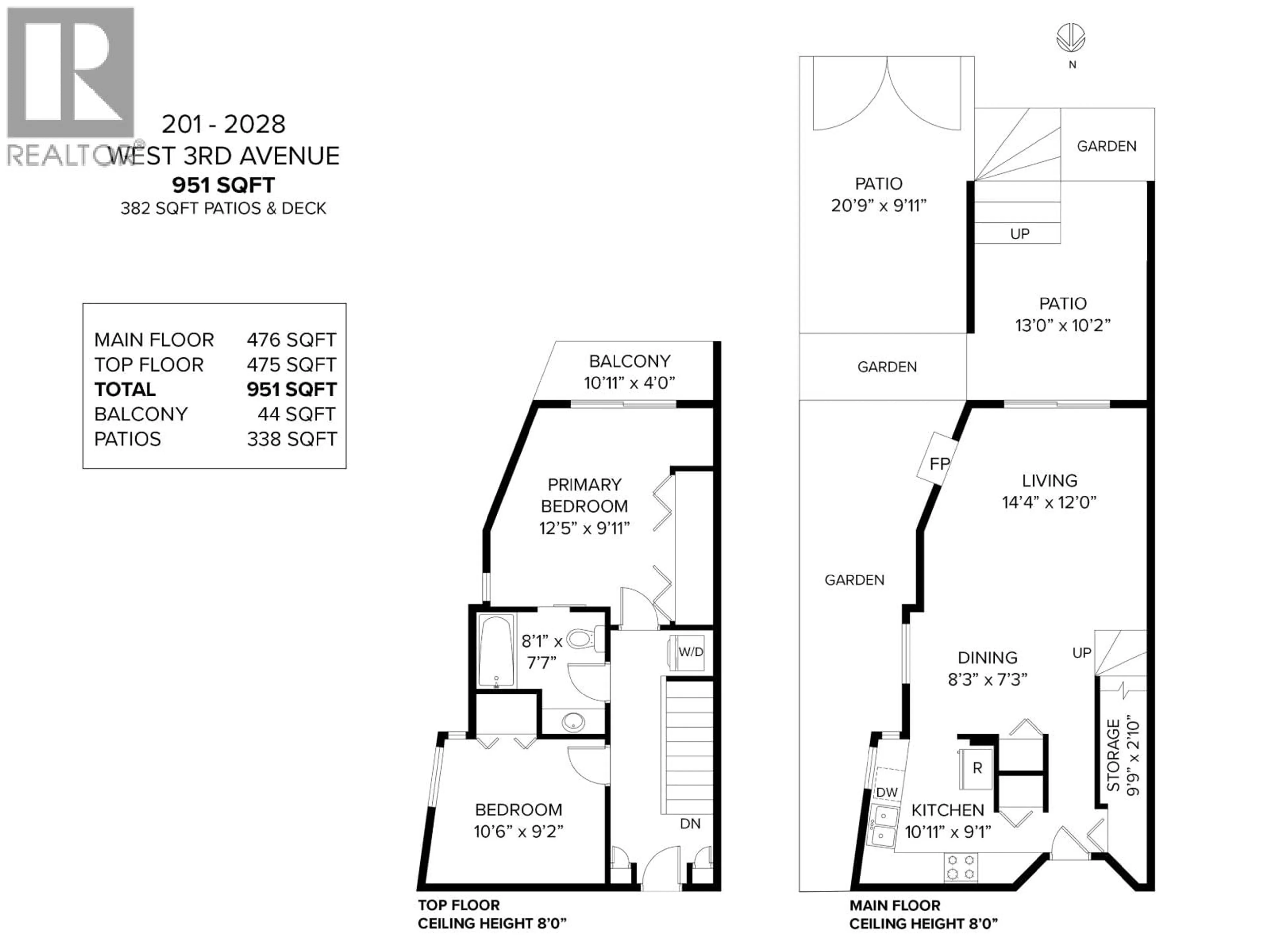 Floor plan for 201 - 2028 3RD AVENUE, Vancouver British Columbia V6J1L5