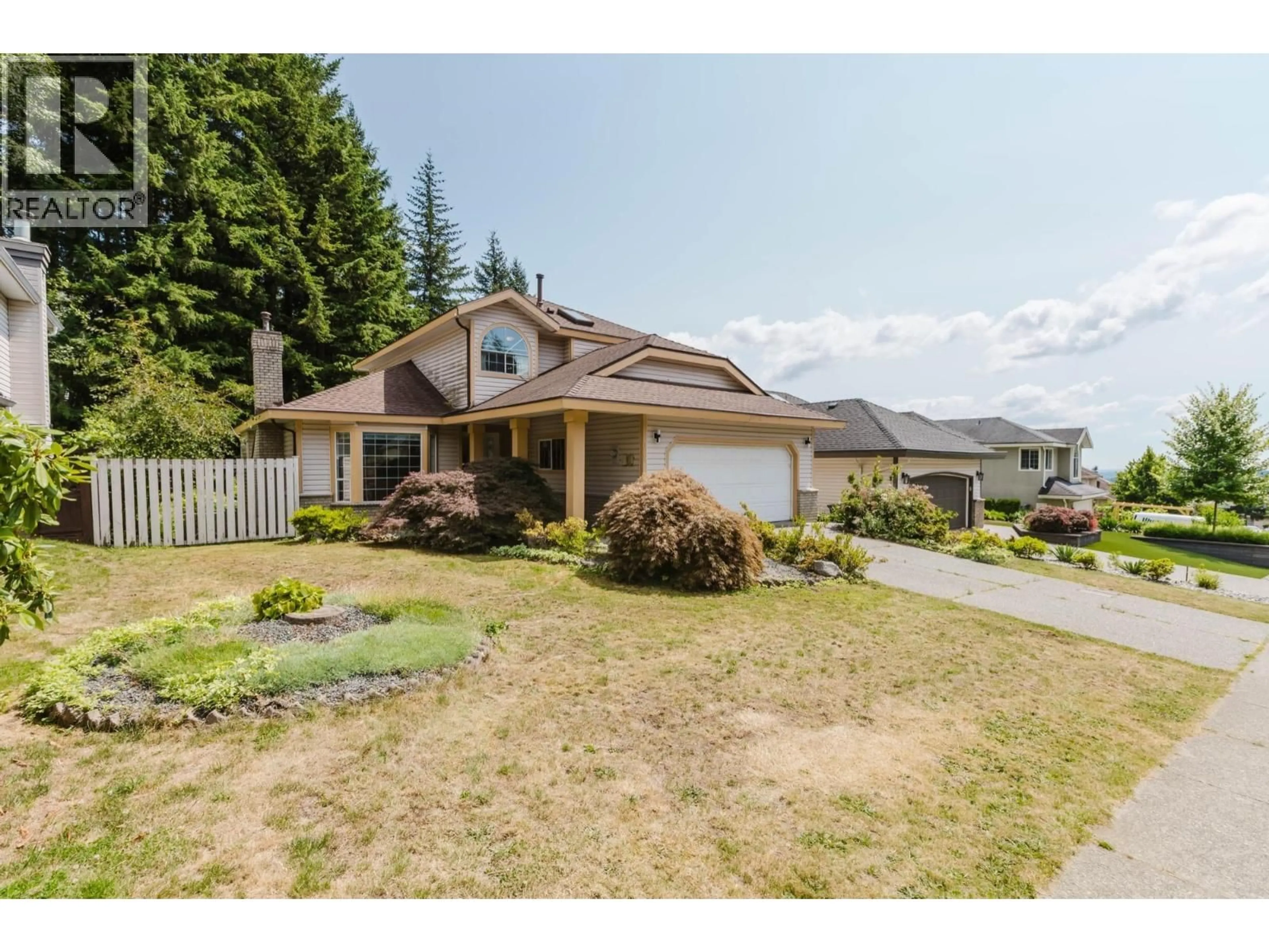 A pic from outside/outdoor area/front of a property/back of a property/a pic from drone, mountain view for 1565 BRAMBLE LANE, Coquitlam British Columbia V3E2T5