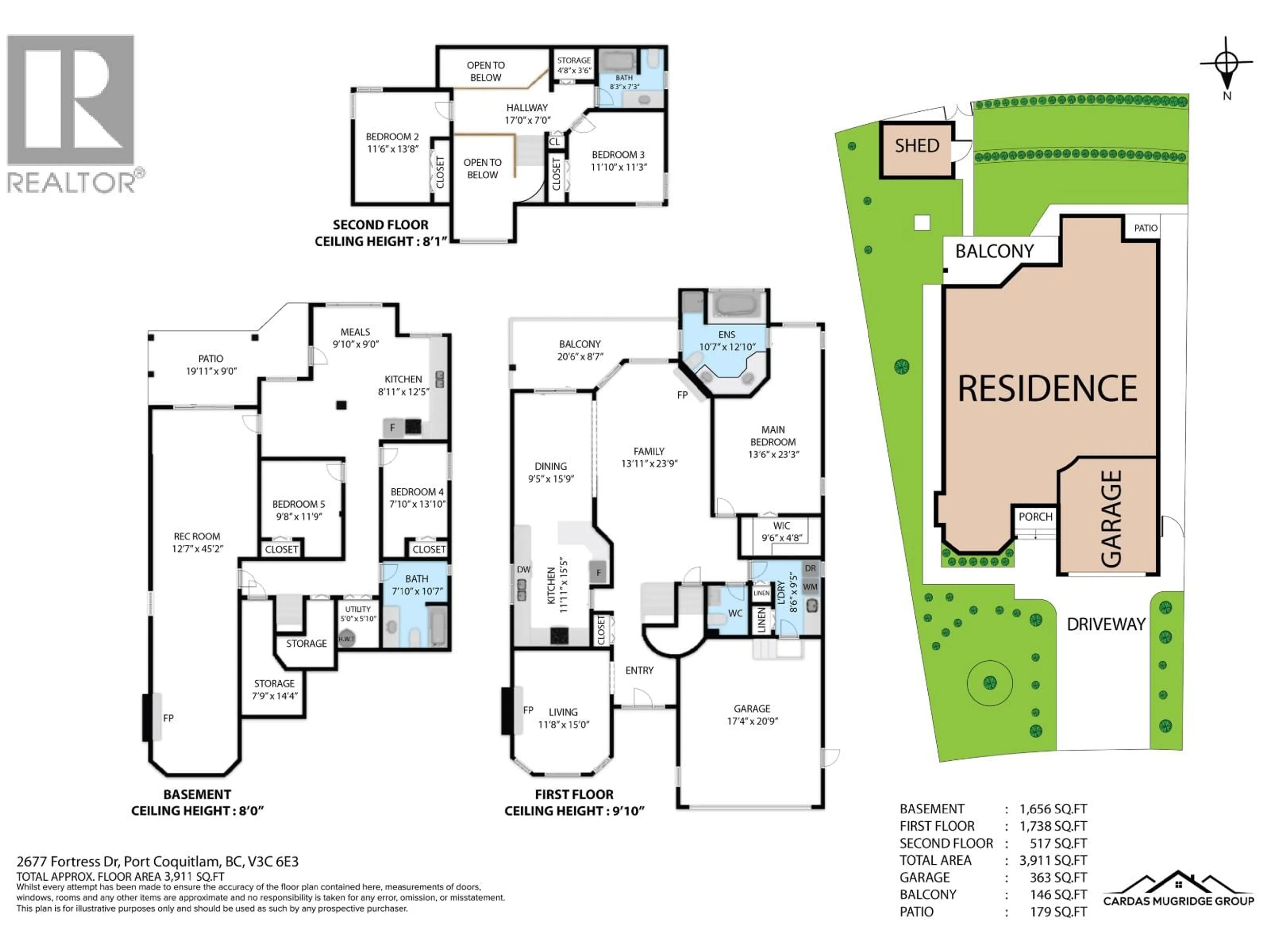 Floor plan for 2677 FORTRESS DRIVE, Port Coquitlam British Columbia V3C6E3