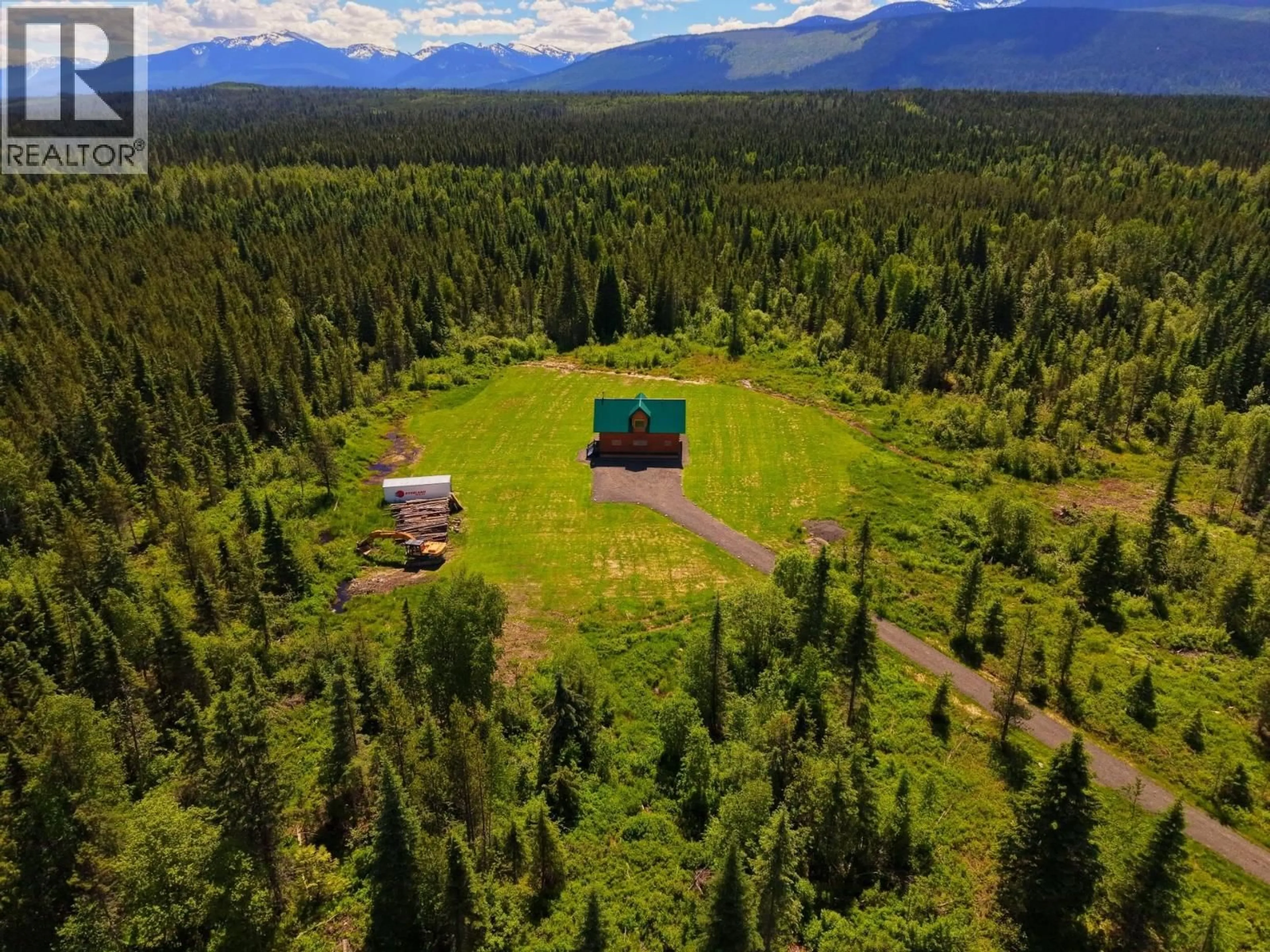 A pic from outside/outdoor area/front of a property/back of a property/a pic from drone, forest/trees view for 8170 LOOS ROAD, McBride British Columbia V0J3E0