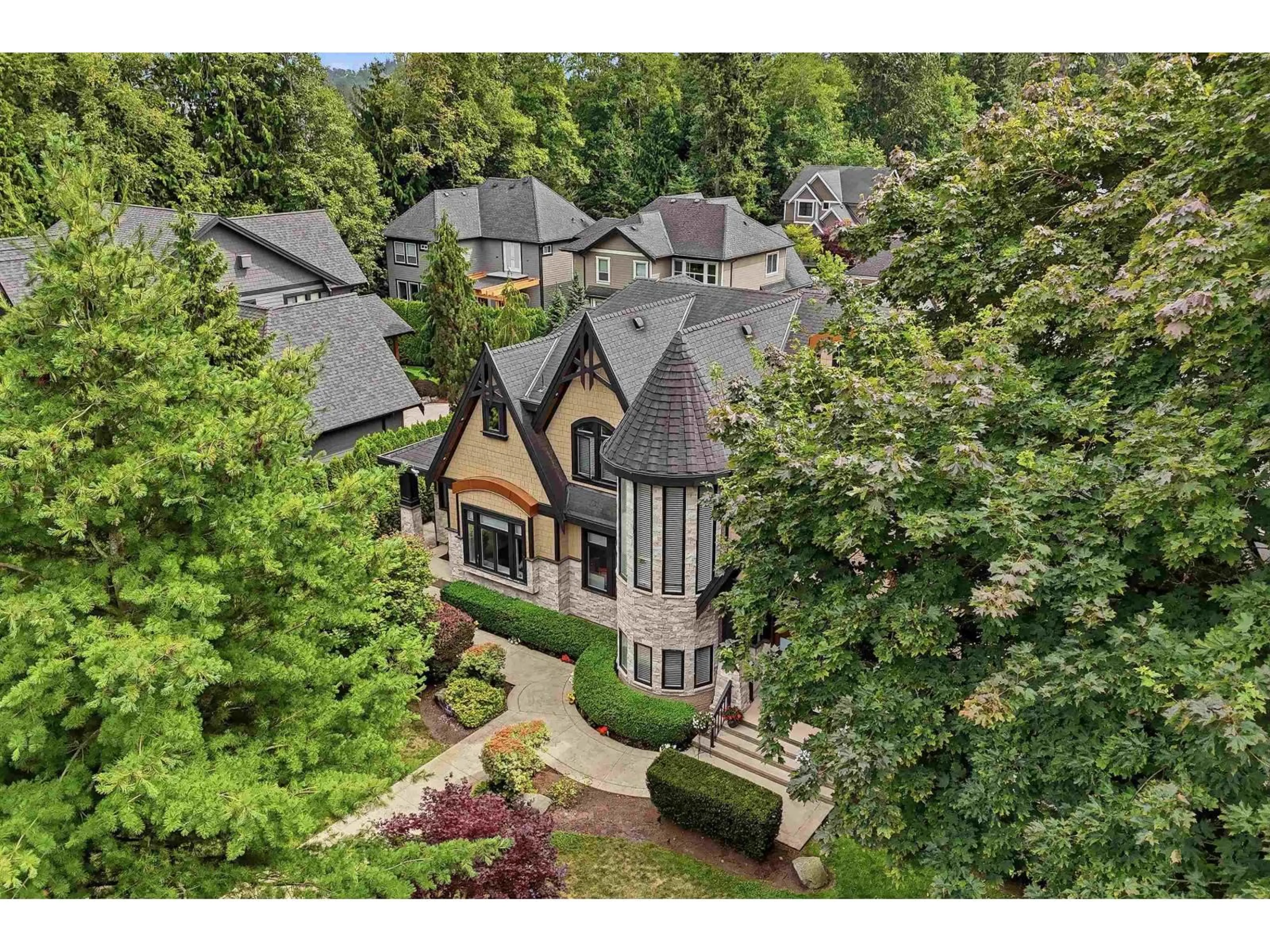 A pic from outside/outdoor area/front of a property/back of a property/a pic from drone, mountain view for 17108 4 AVENUE, Surrey British Columbia V3Z9P6