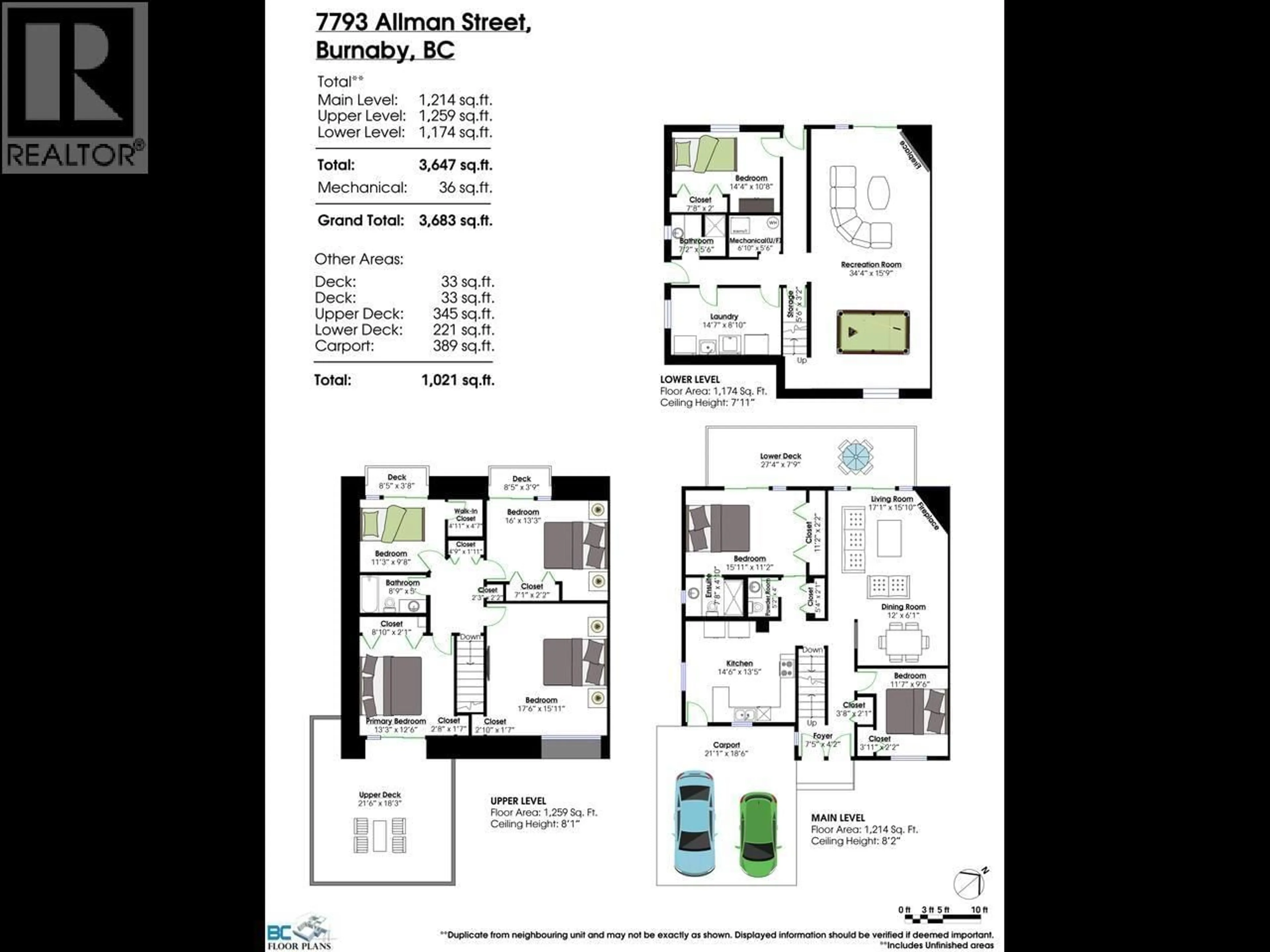 Floor plan for 7793 - 7795 ALLMAN STREET, Burnaby British Columbia V5E2A9