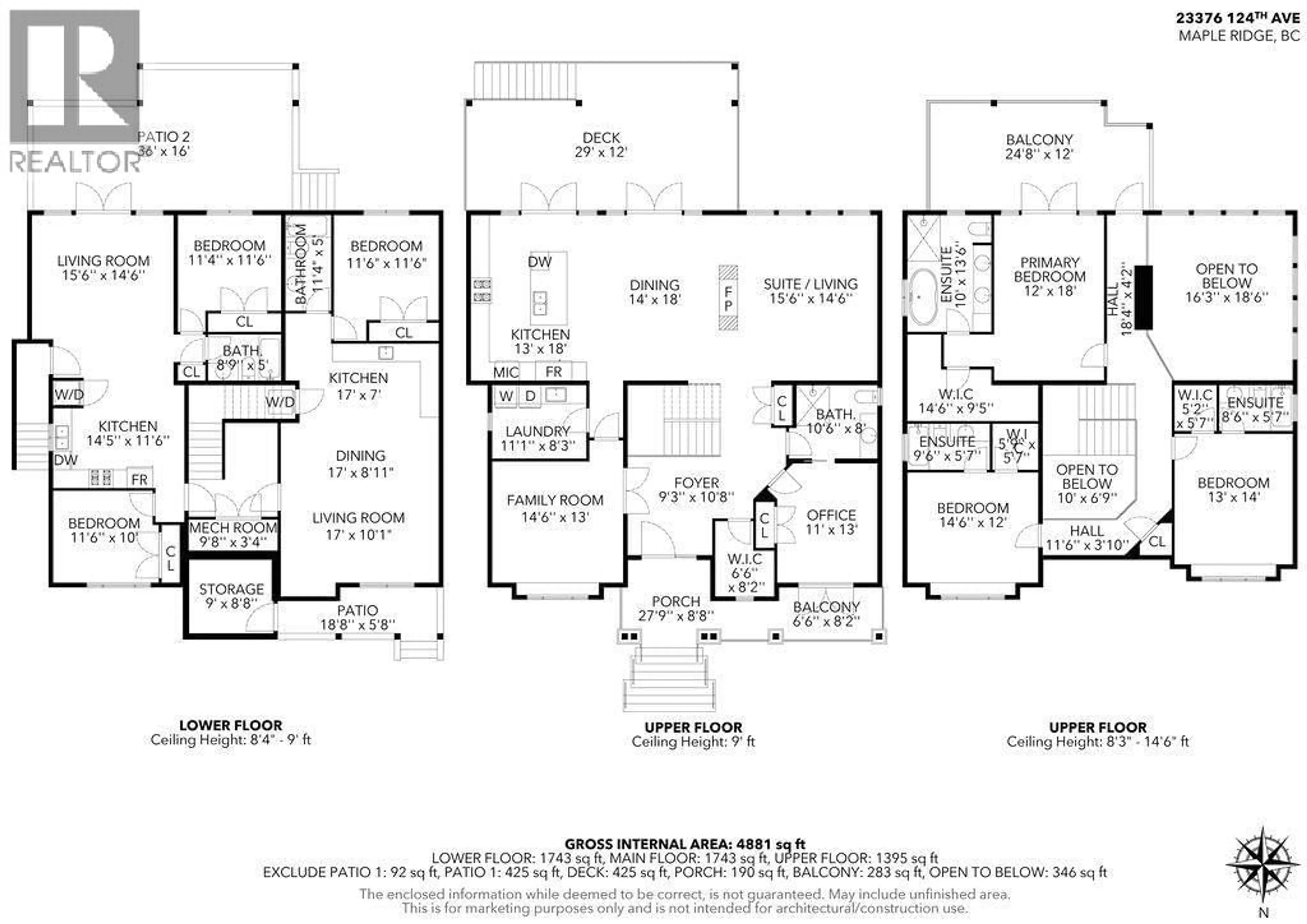 Floor plan for 23376 124 AVENUE, Maple Ridge British Columbia V2X4K4