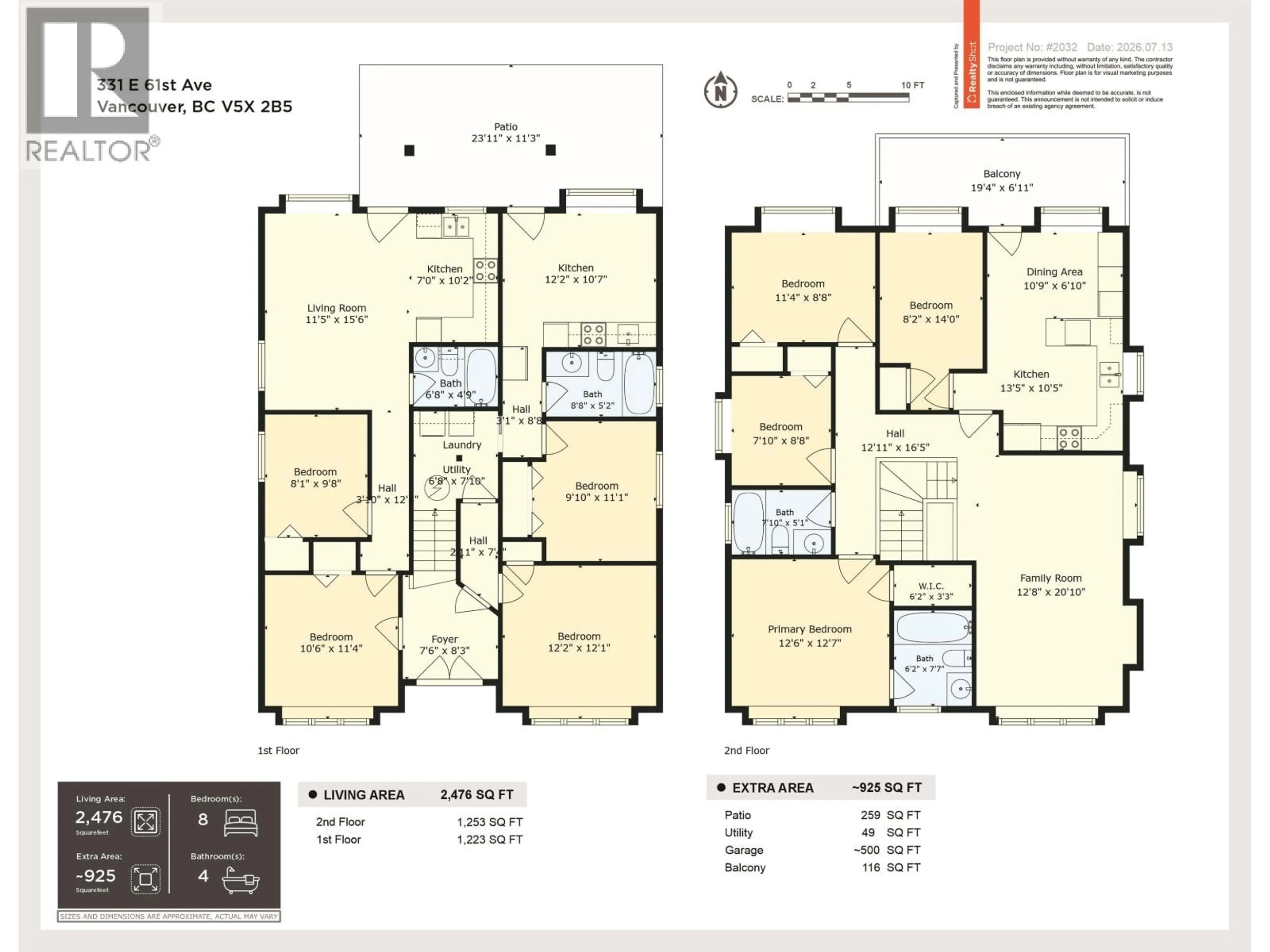 Floor plan for 331 61ST AVENUE, Vancouver British Columbia V5X2B5