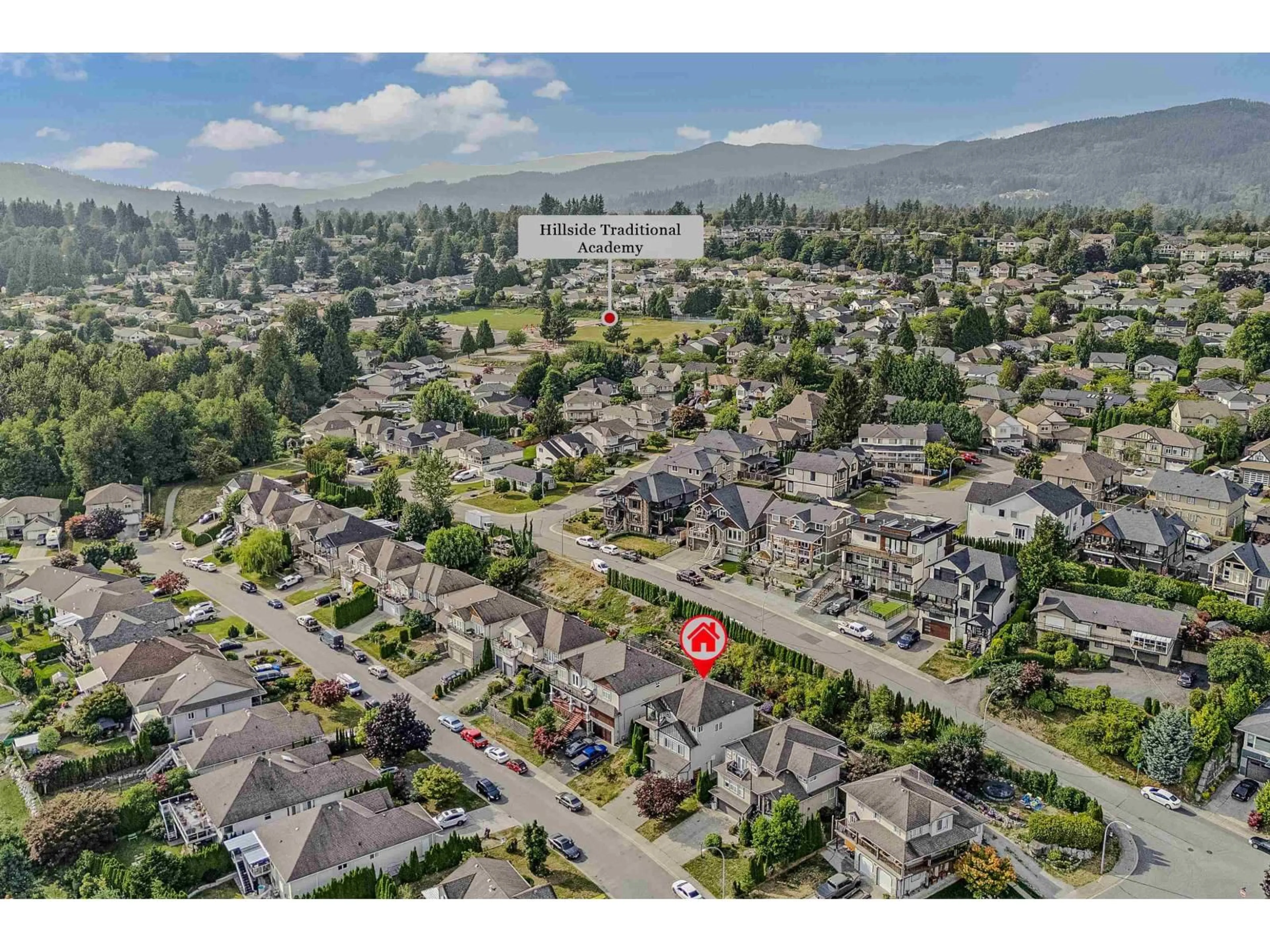 A pic from outside/outdoor area/front of a property/back of a property/a pic from drone, mountain view for 33821 GREWALL CRESCENT, Mission British Columbia V2V7B6