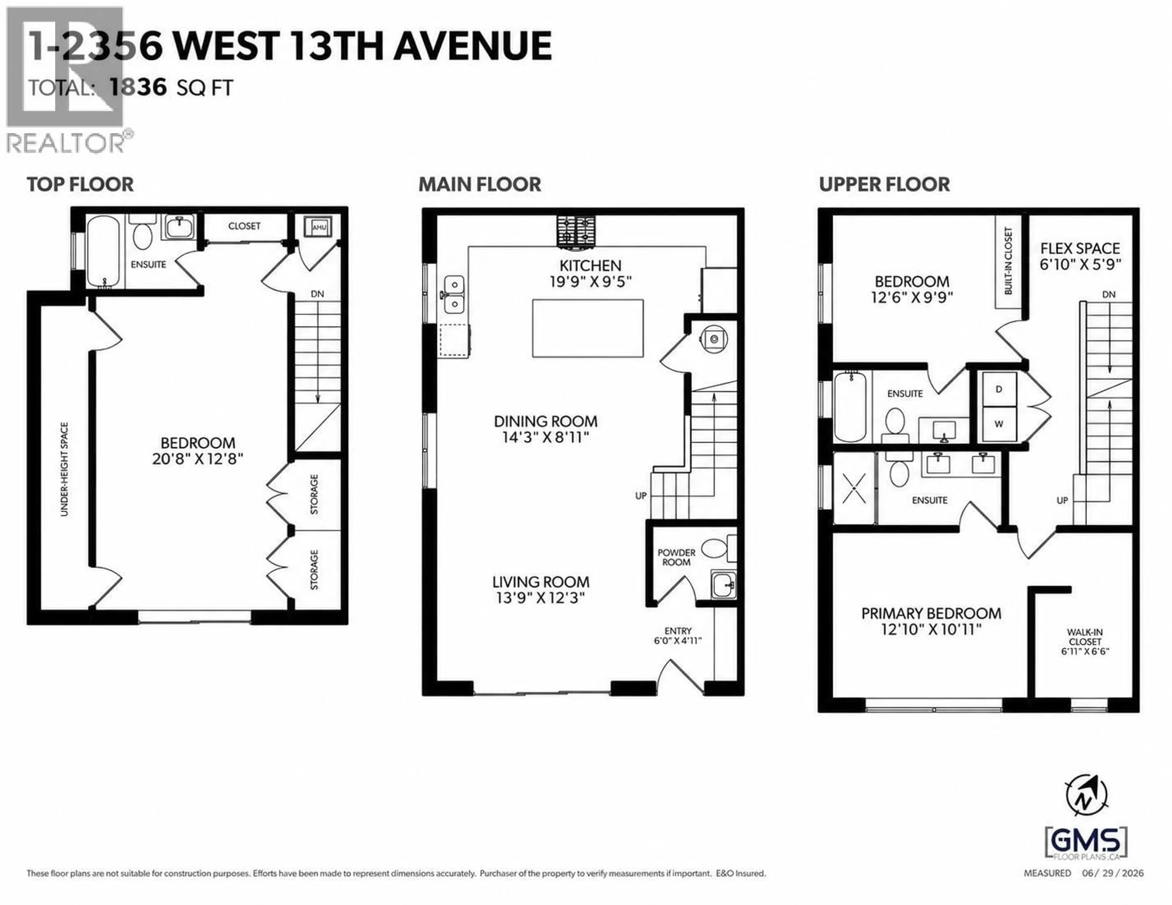 Floor plan for 1 - 2356 13TH AVENUE, Vancouver British Columbia V6K2S6
