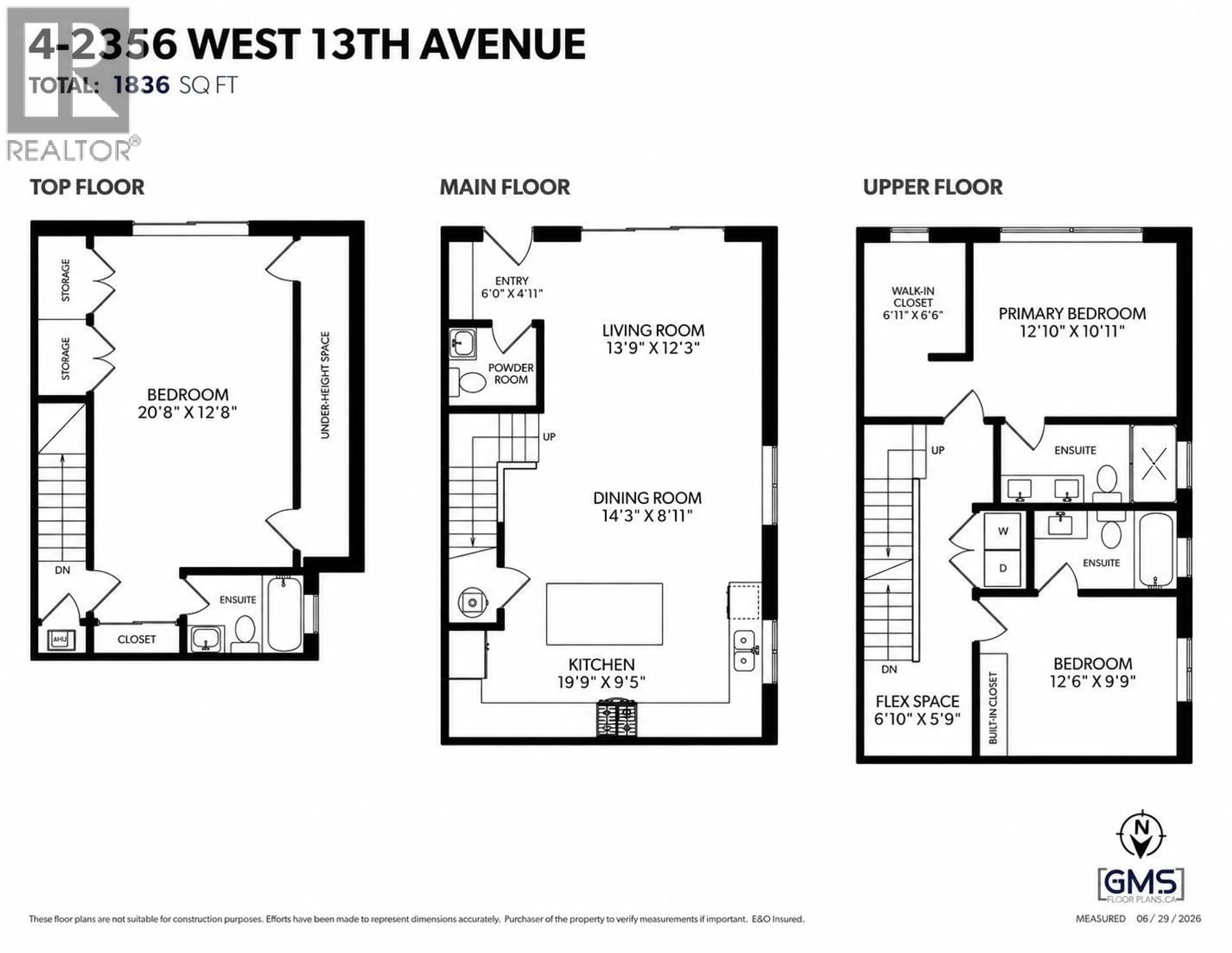 Floor plan for 4 - 2356 13TH AVENUE, Vancouver British Columbia V6K2S6