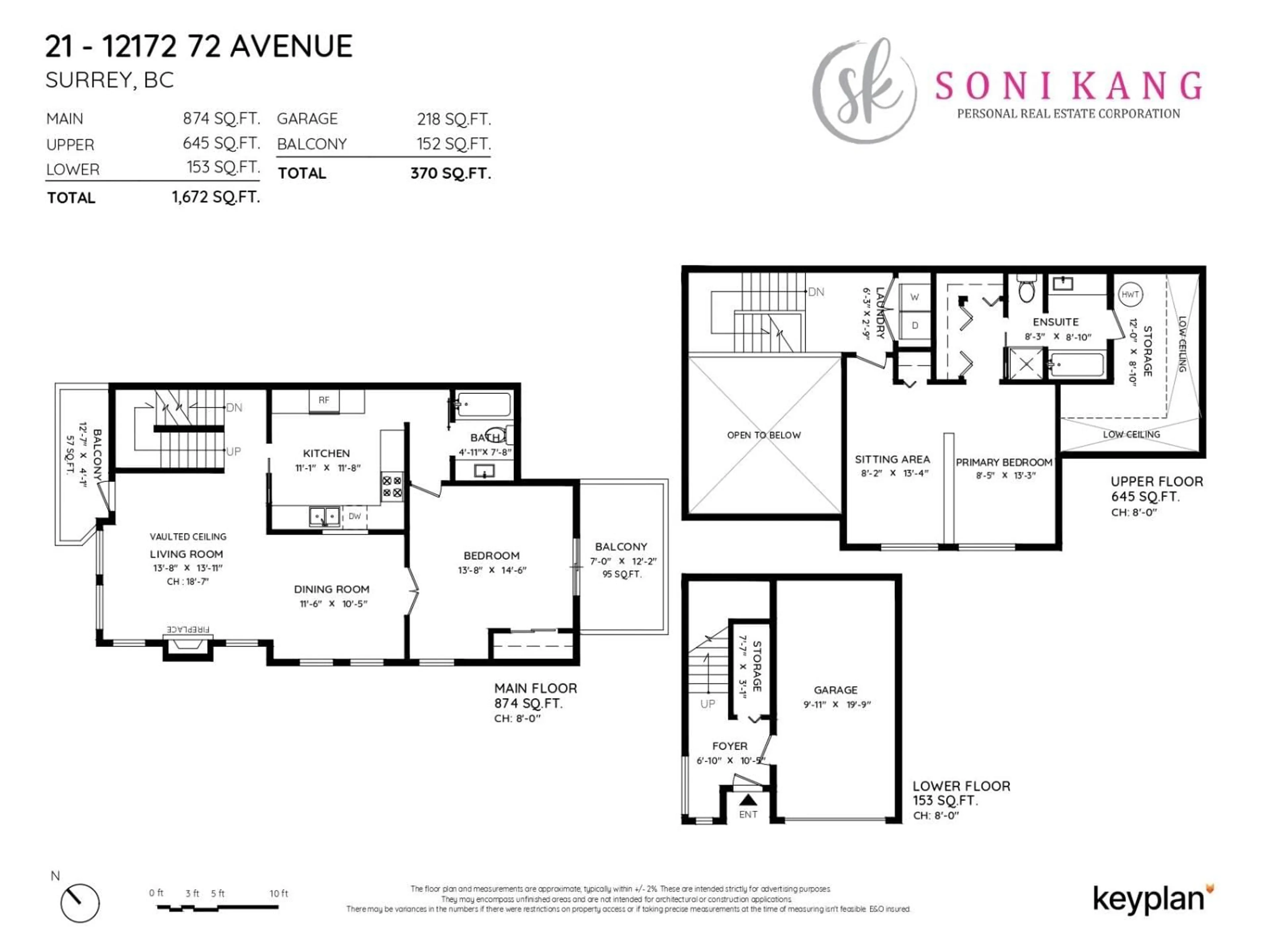 Floor plan for 21 - 12172 72 AVENUE, Surrey British Columbia V3W2L9