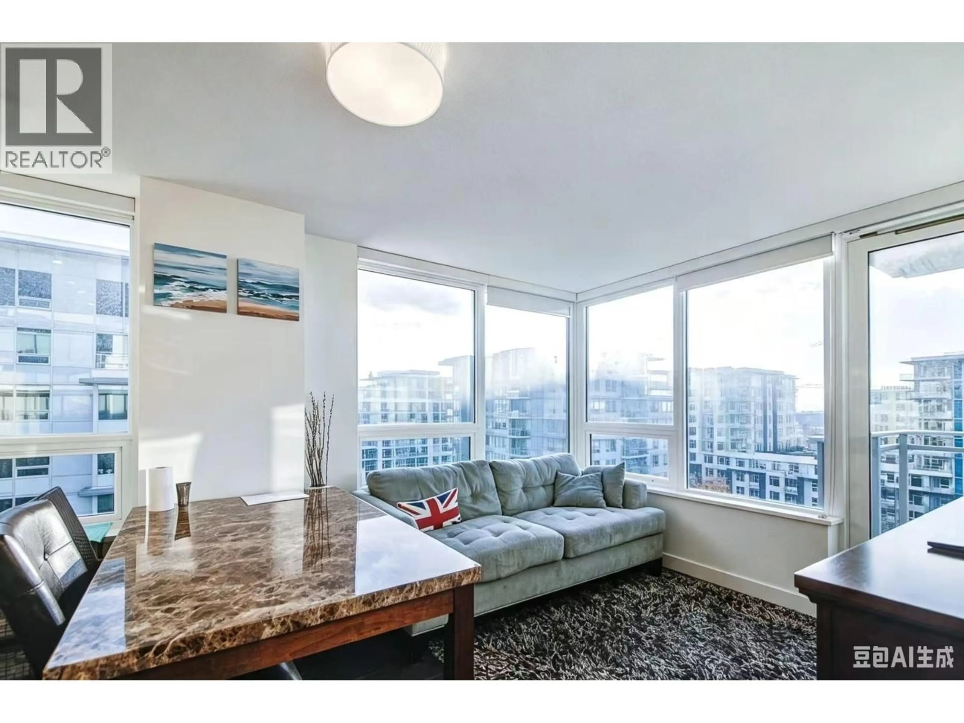Living room with furniture, wood/laminate floor for 1702 - 3131 KETCHESON ROAD, Richmond British Columbia V6X0N4