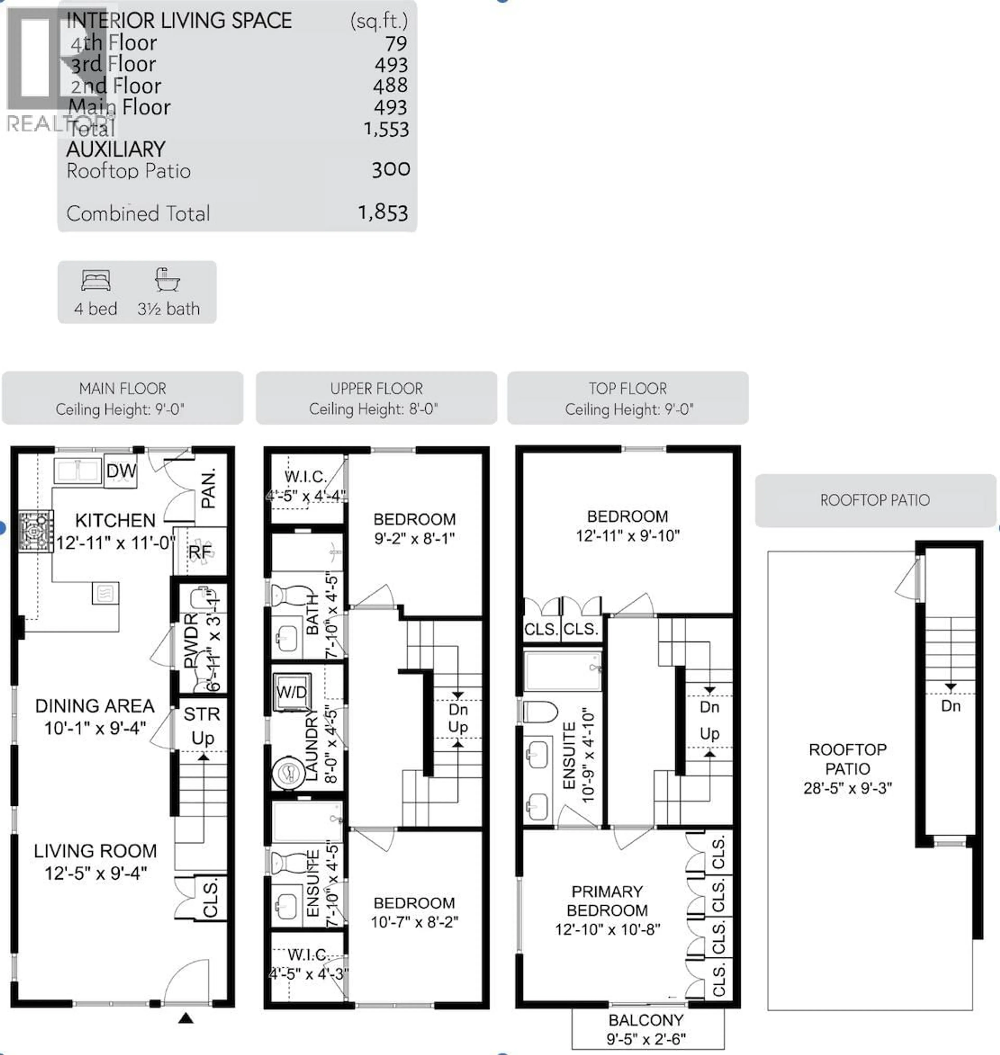 Floor plan for 3 - 6808 ELWELL STREET, Burnaby British Columbia V5E1K1