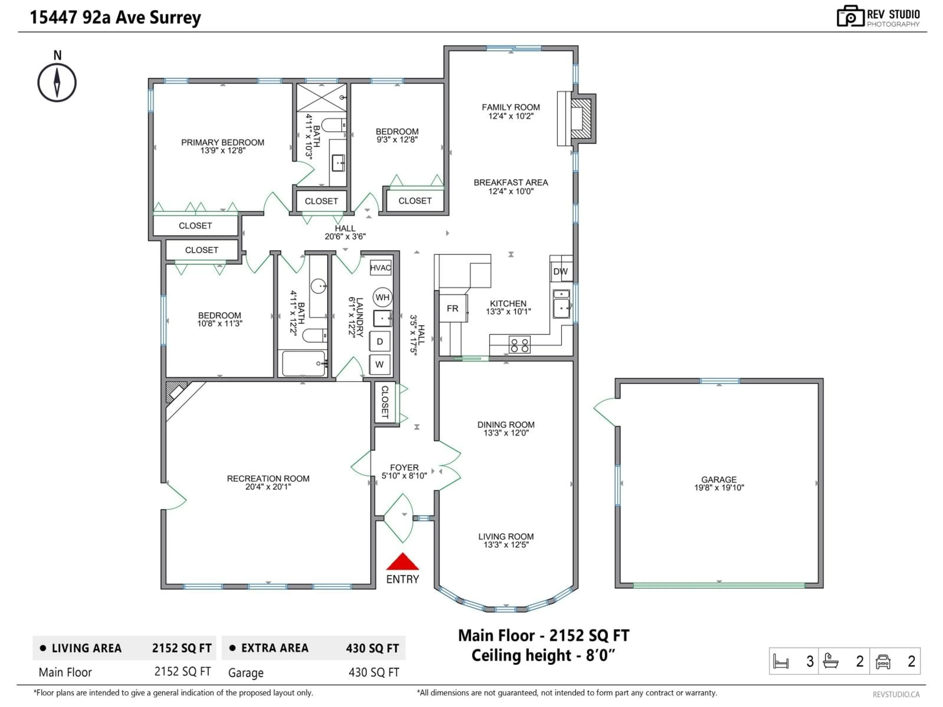 Floor plan for 15447 92A AVENUE, Surrey British Columbia V3R9B2