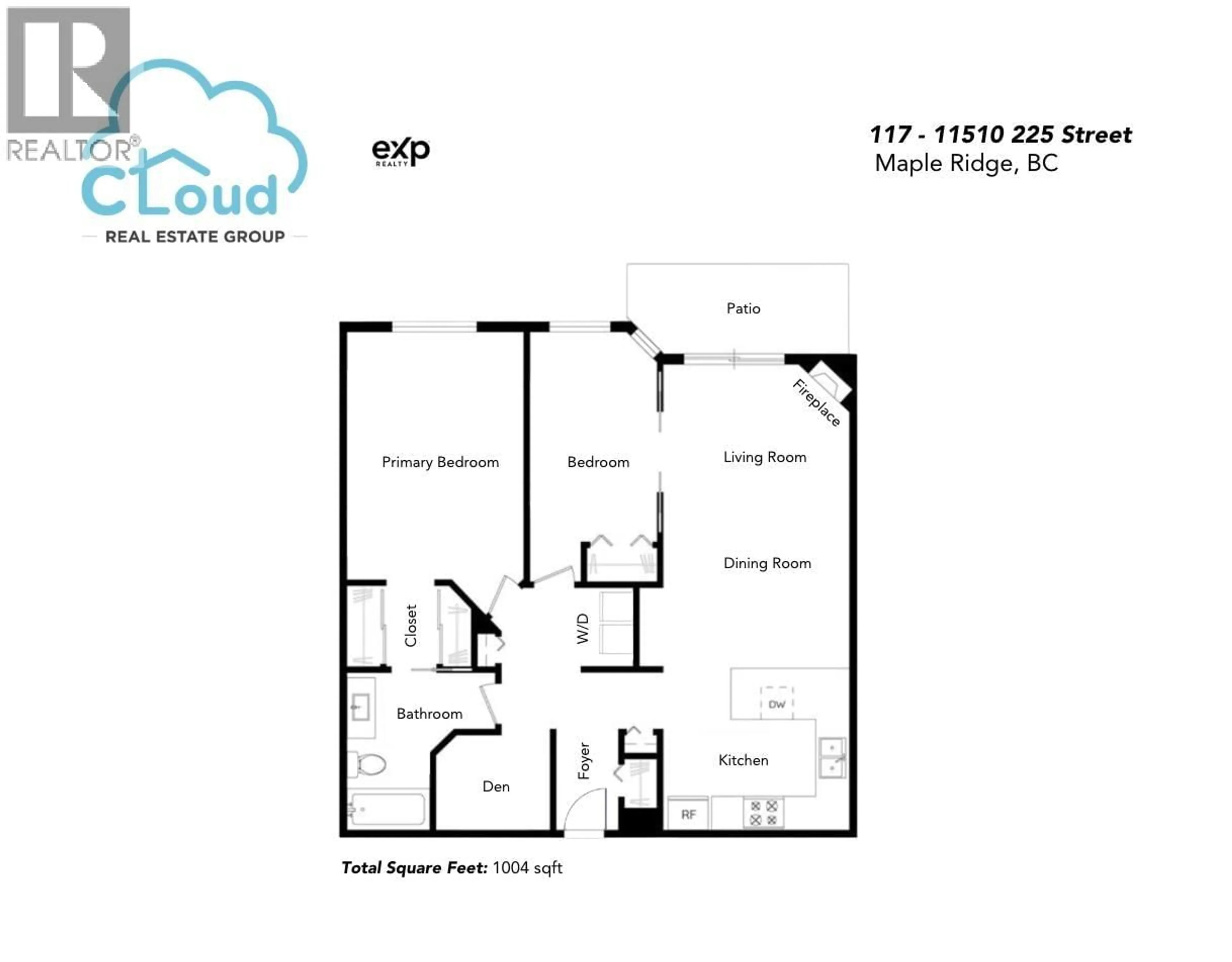 Floor plan for 117 - 11510 225 STREET, Maple Ridge British Columbia V2X9Y3