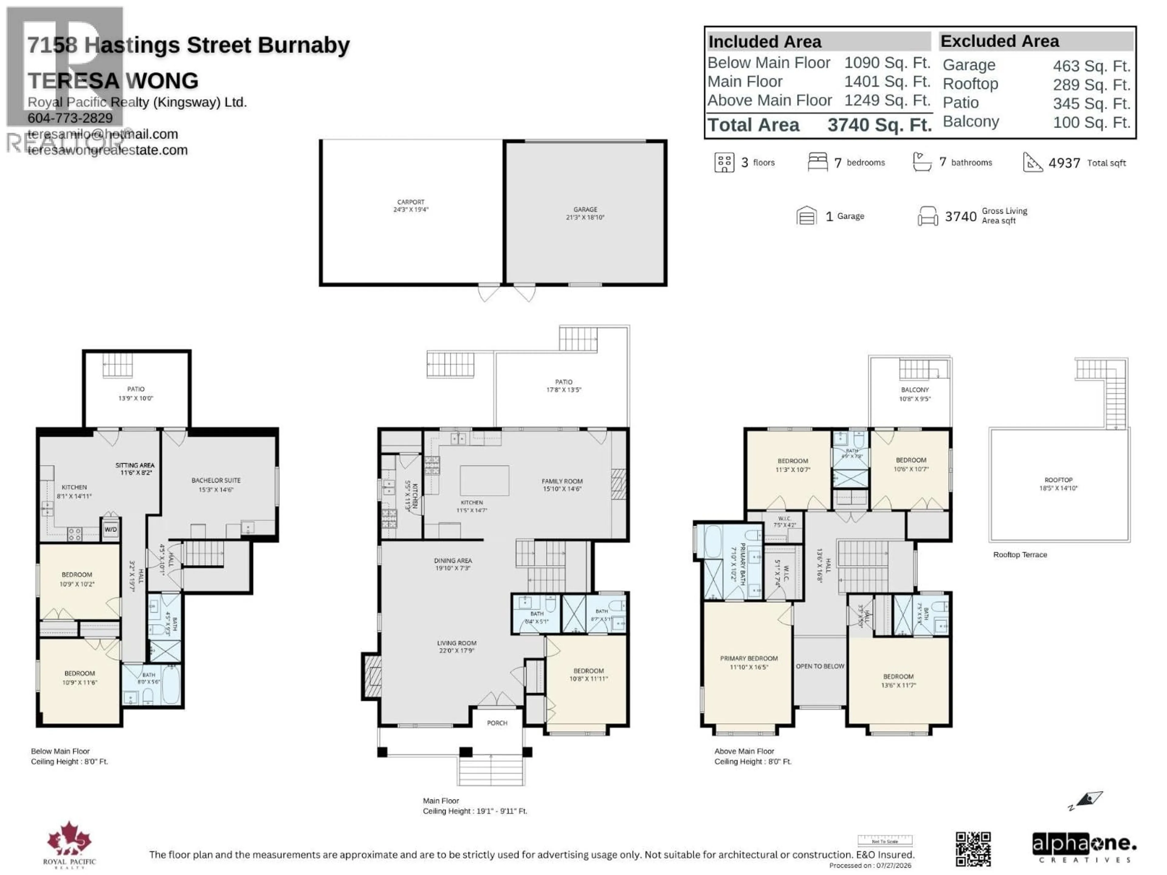 Floor plan for 7158 HASTINGS STREET, Burnaby British Columbia V5A1G6
