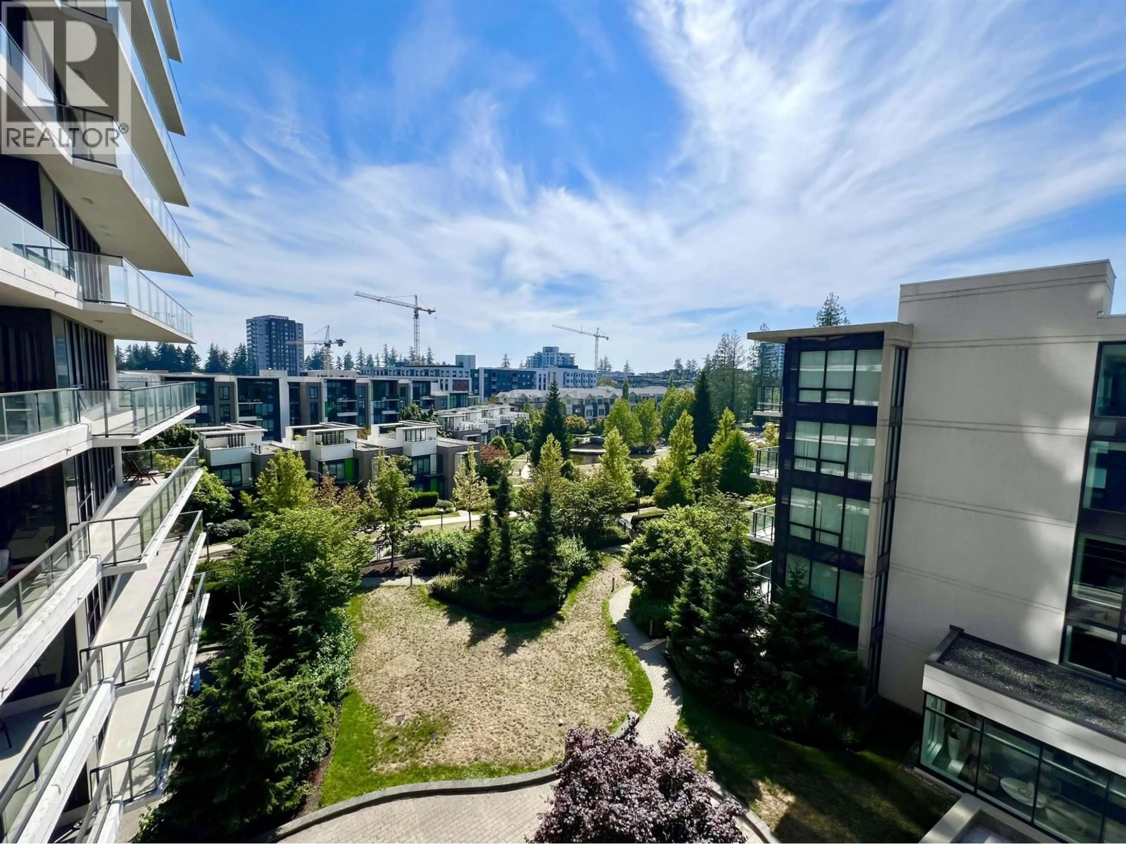 A pic from outside/outdoor area/front of a property/back of a property/a pic from drone, city buildings view from balcony for 609 - 5628 BIRNEY AVENUE, Vancouver British Columbia V6S0H7