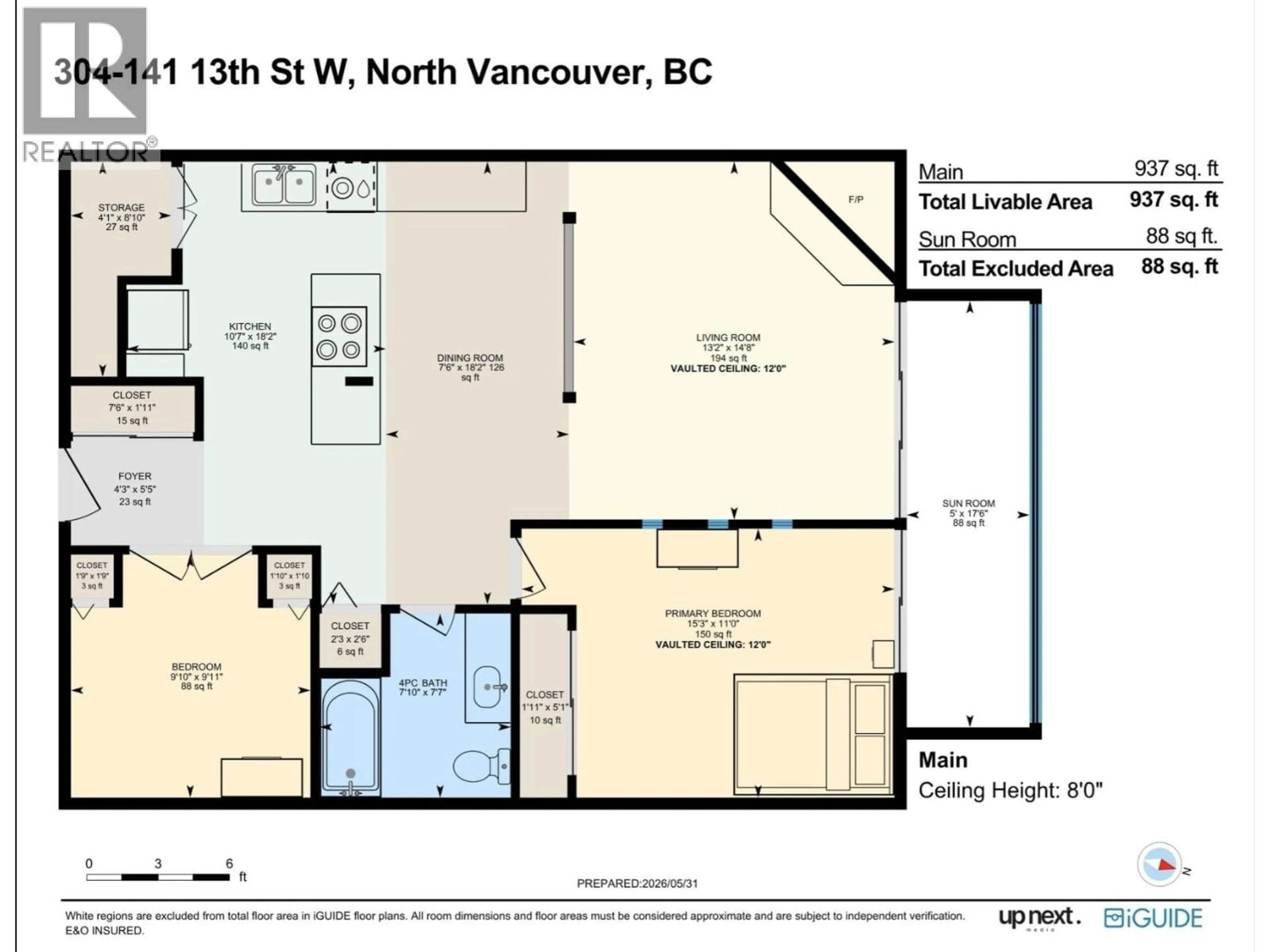Floor plan for 304 - 141 13TH STREET, North Vancouver British Columbia V7M1N5