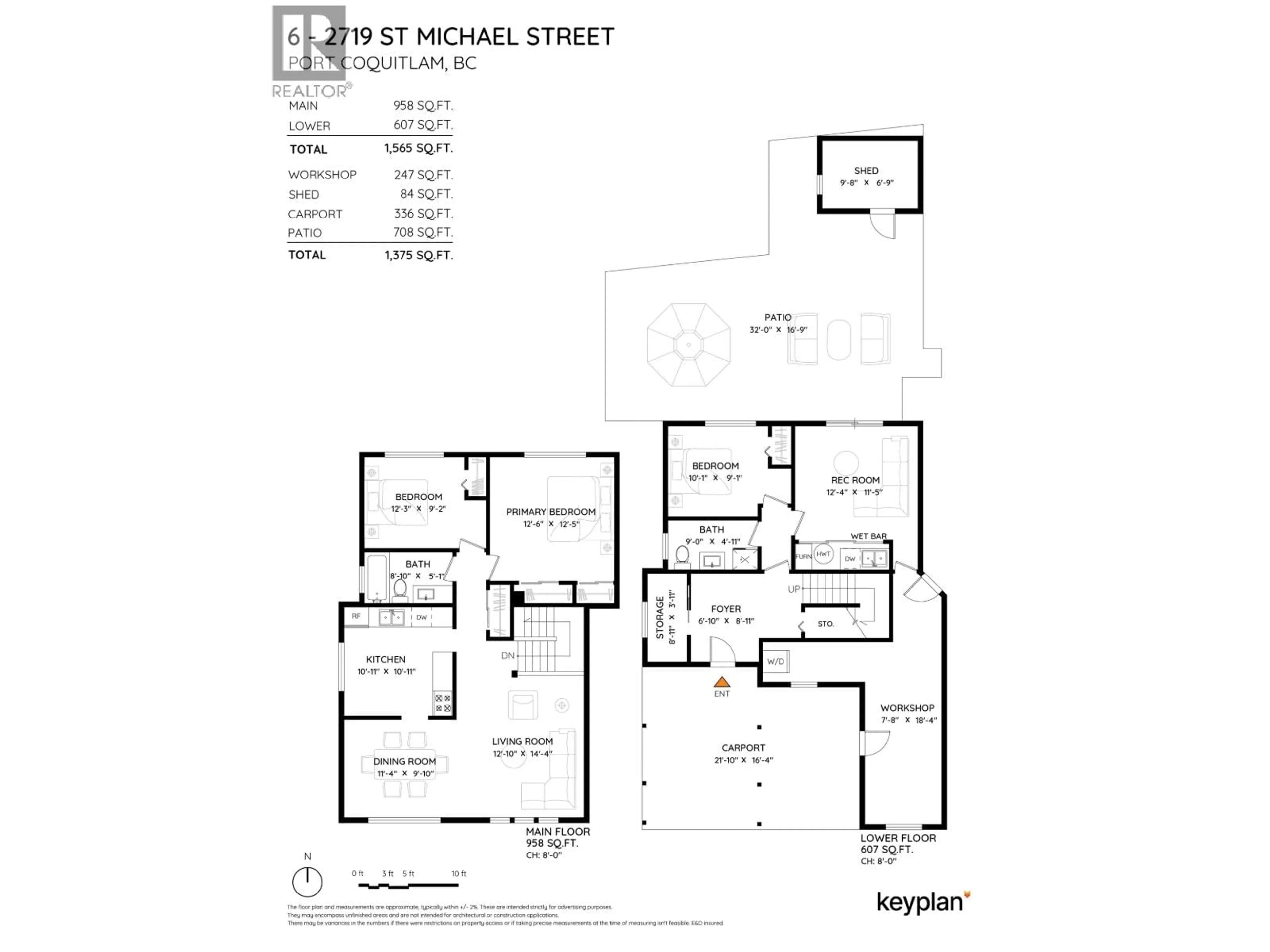 Floor plan for 6 - 2719 ST MICHAEL STREET, Port Coquitlam British Columbia V3B5R4
