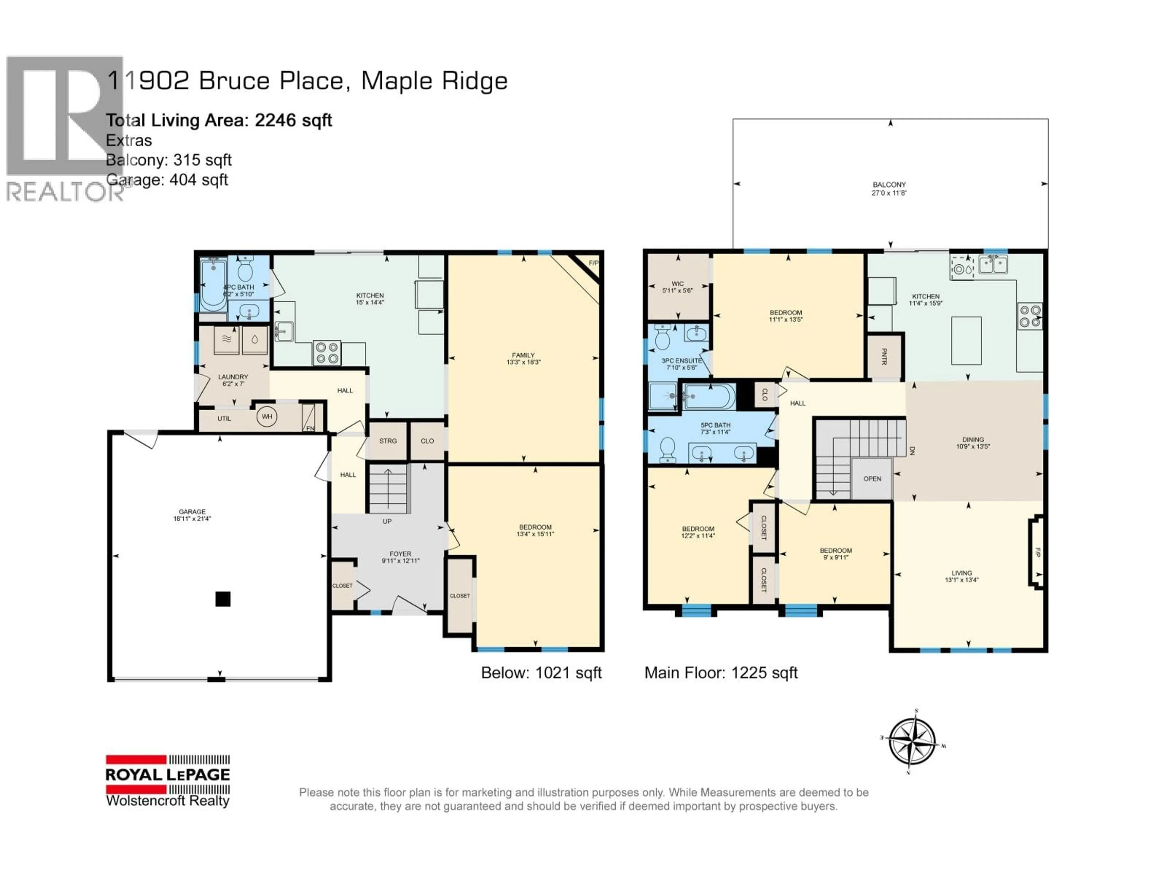 Floor plan for 11902 BRUCE PLACE, Maple Ridge British Columbia V2X9E1