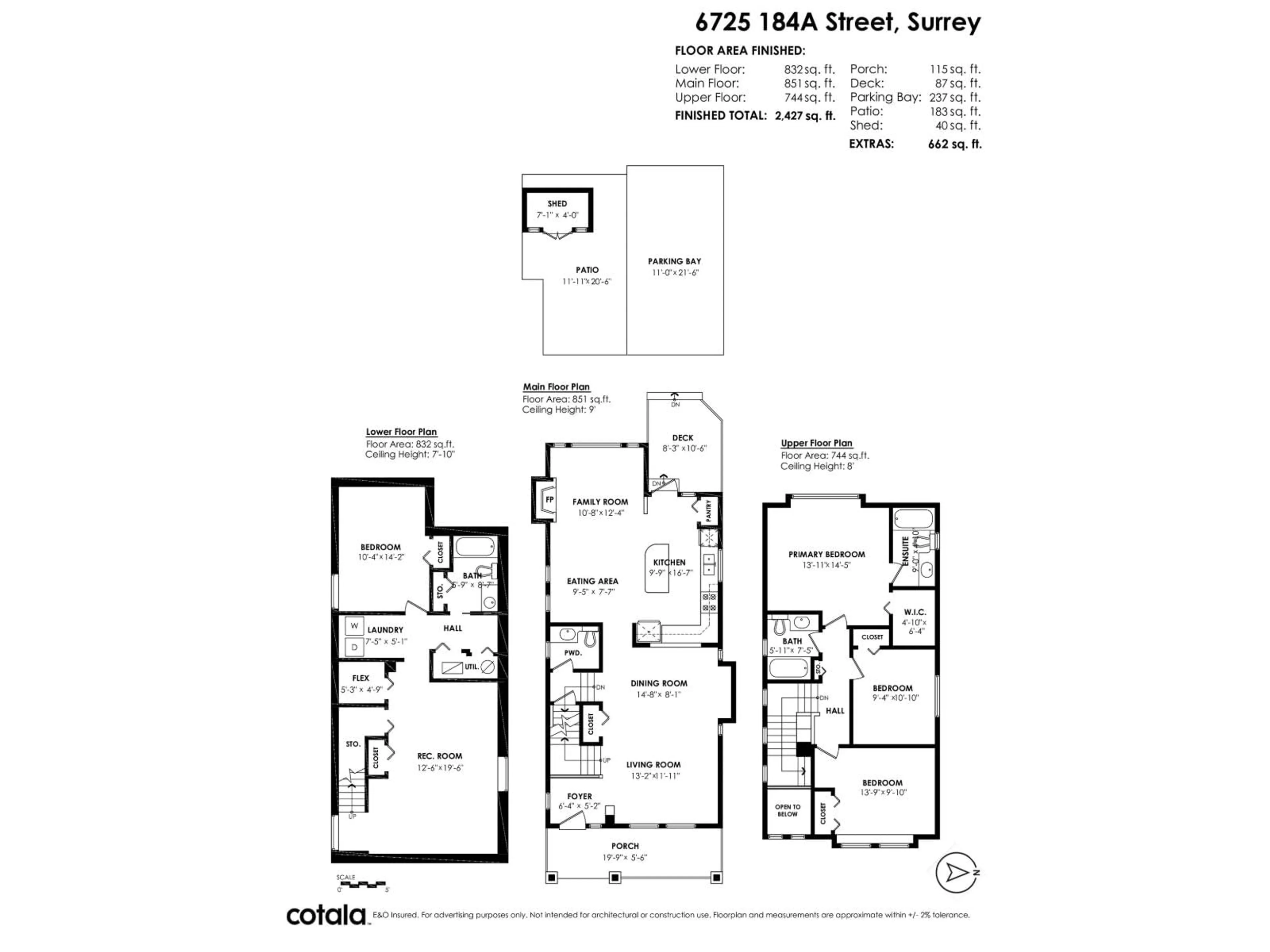 Floor plan for 6725 184A STREET, Surrey British Columbia V3S9A8