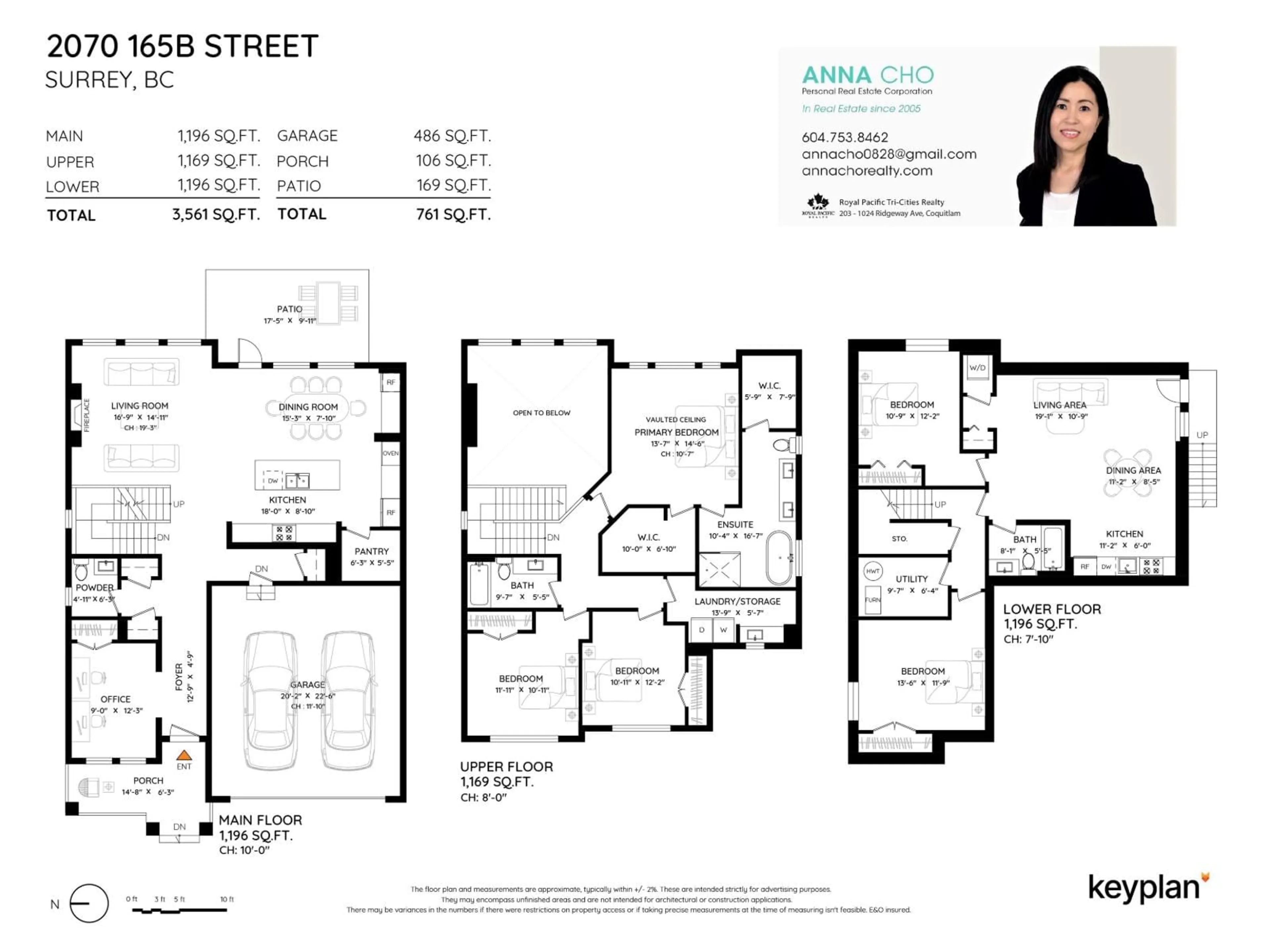 Floor plan for 2070 165B STREET, Surrey British Columbia V3Z1B9