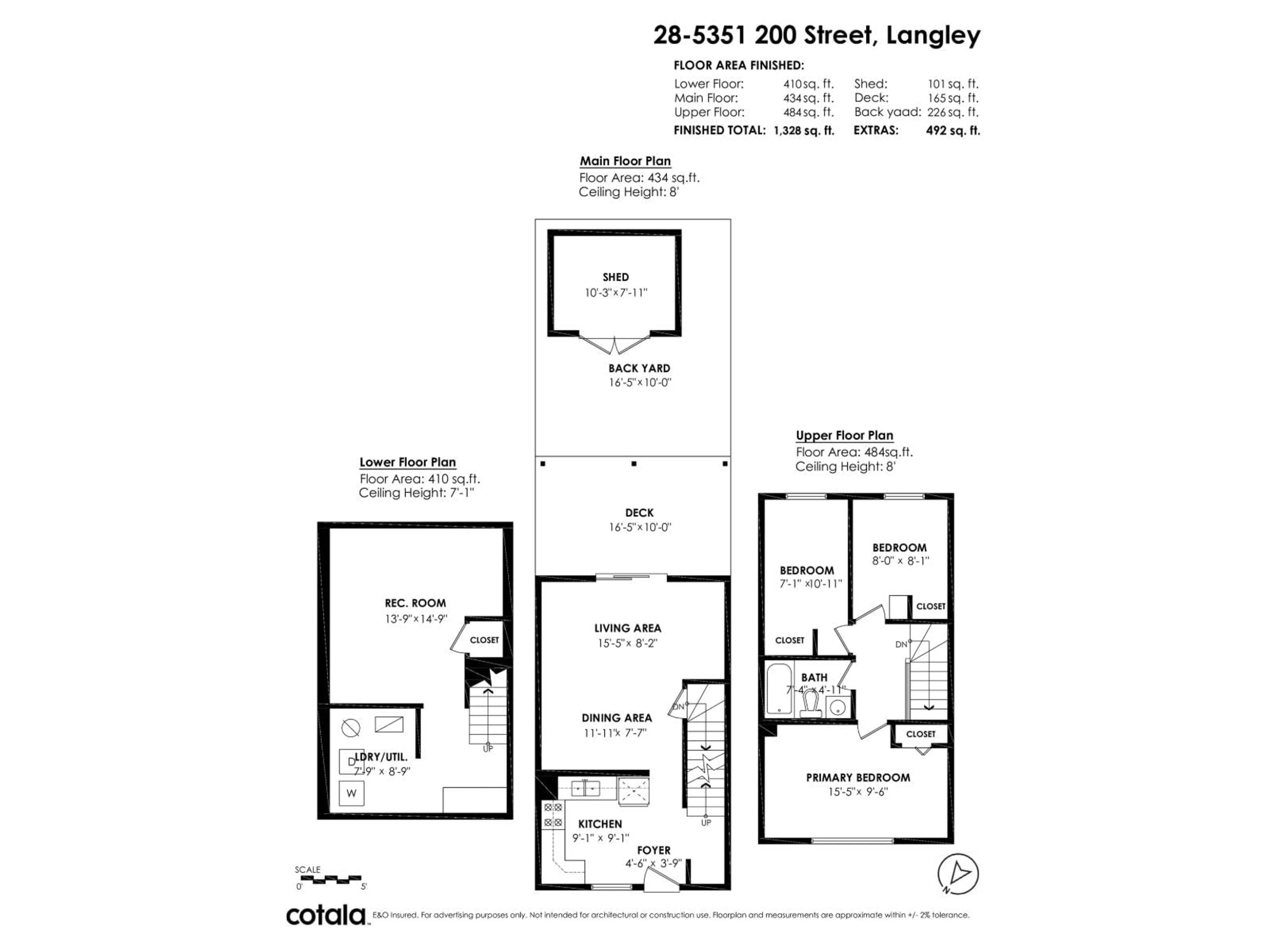 Floor plan for 28 - 5351 200 STREET, Langley British Columbia V3A1M2