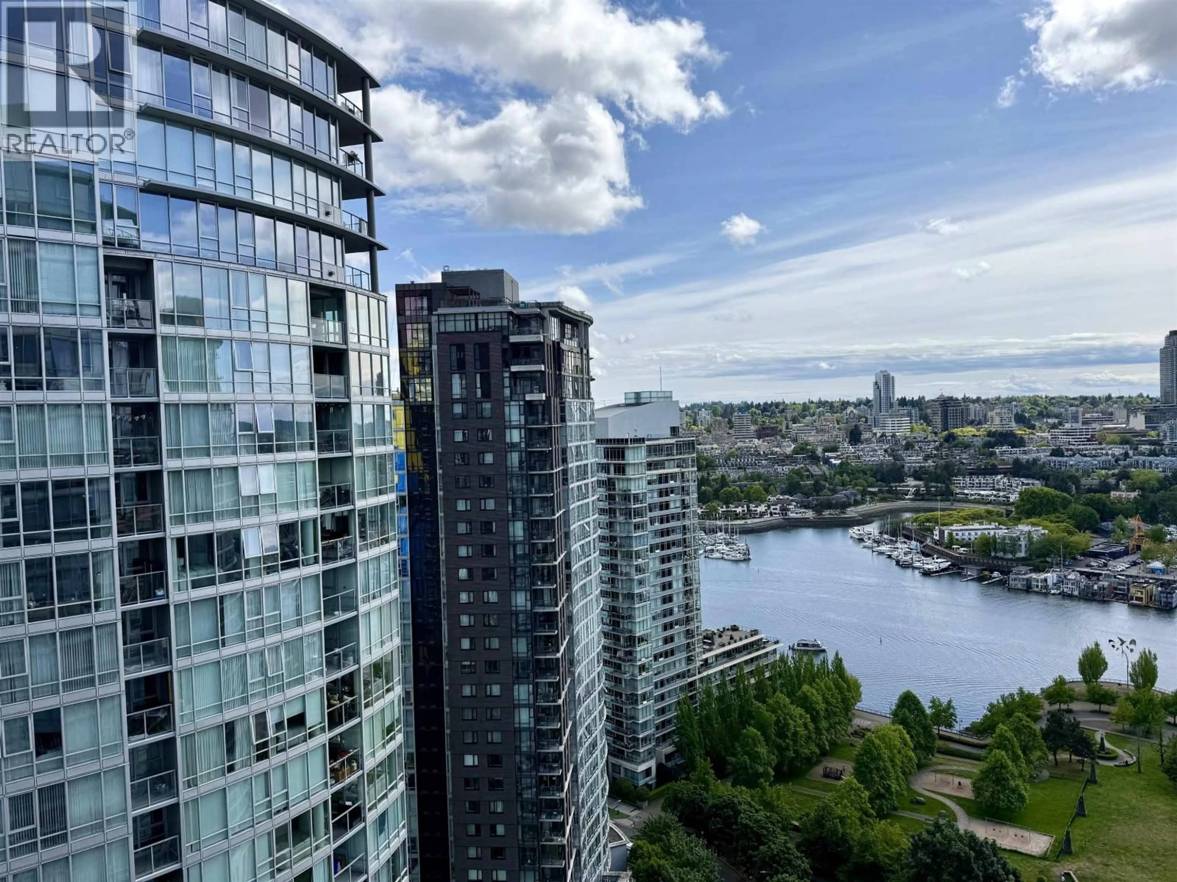 A pic from outside/outdoor area/front of a property/back of a property/a pic from drone, water/lake/river/ocean view for 3106 - 1495 RICHARDS STREET, Vancouver British Columbia V6Z3E3