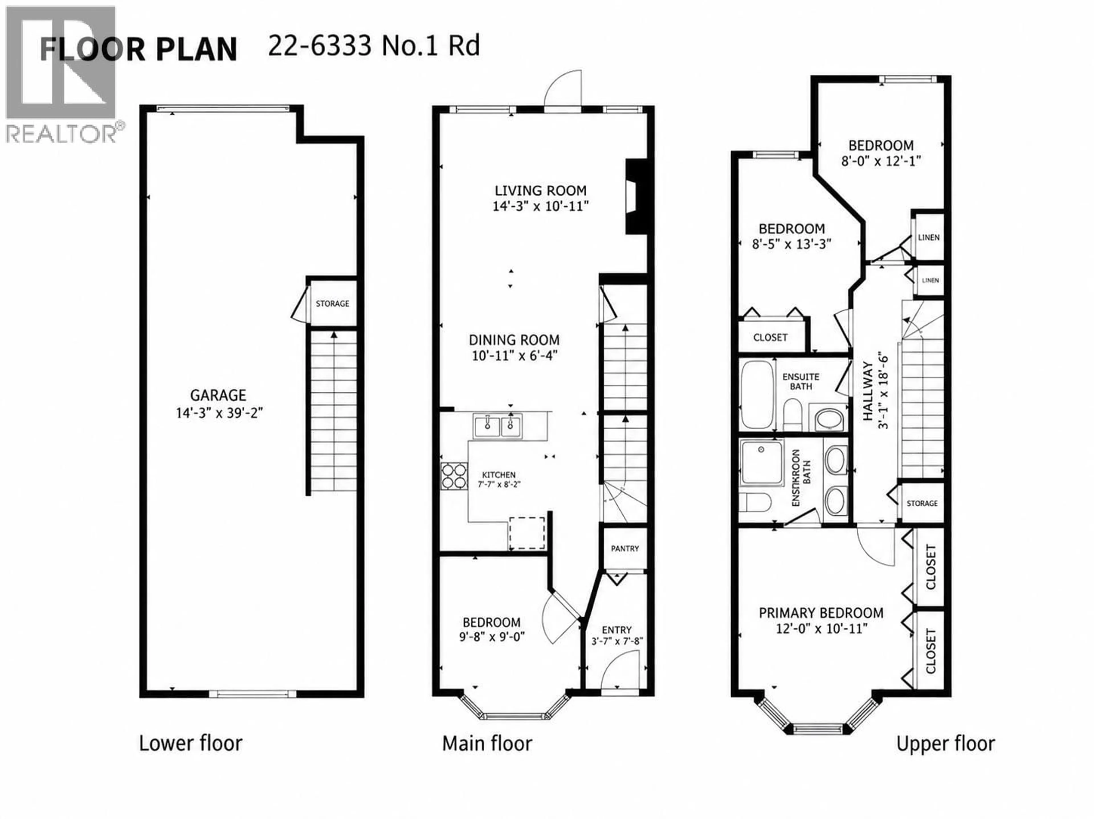 Floor plan for 22 - 6333 NO. 1 ROAD, Richmond British Columbia V7C1T4