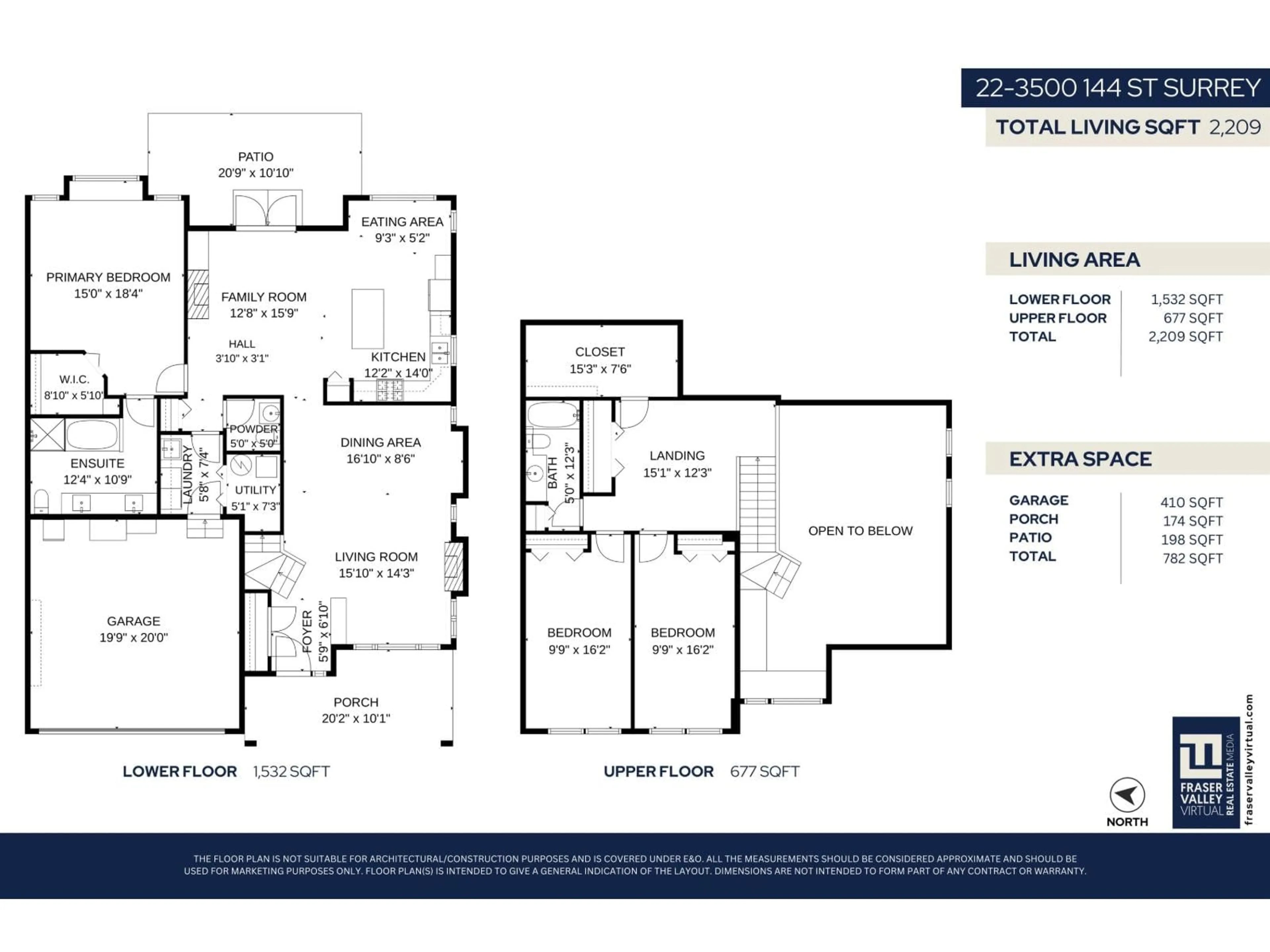 Floor plan for 22 - 3500 144 STREET, Surrey British Columbia V4P3J6